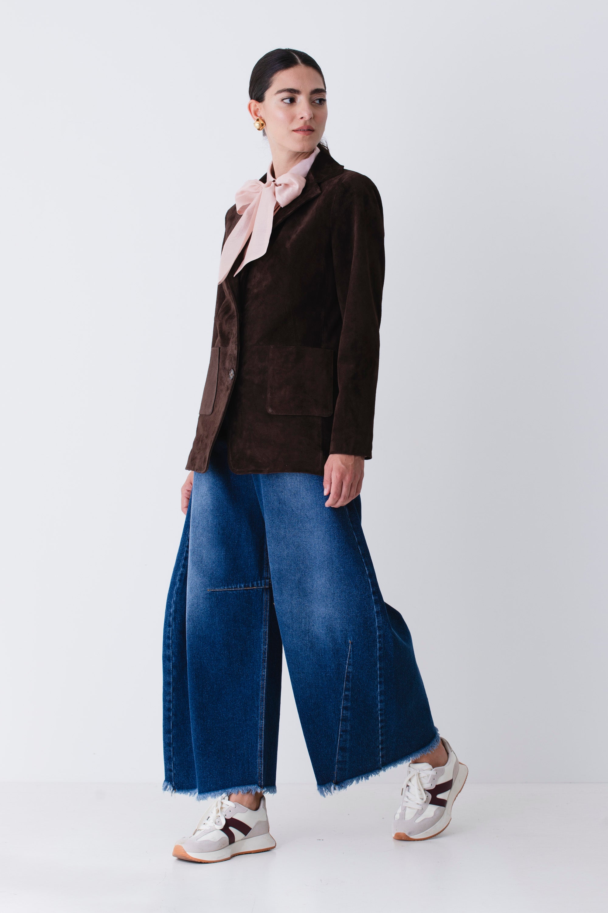 Blazer lungo in suede - FW26