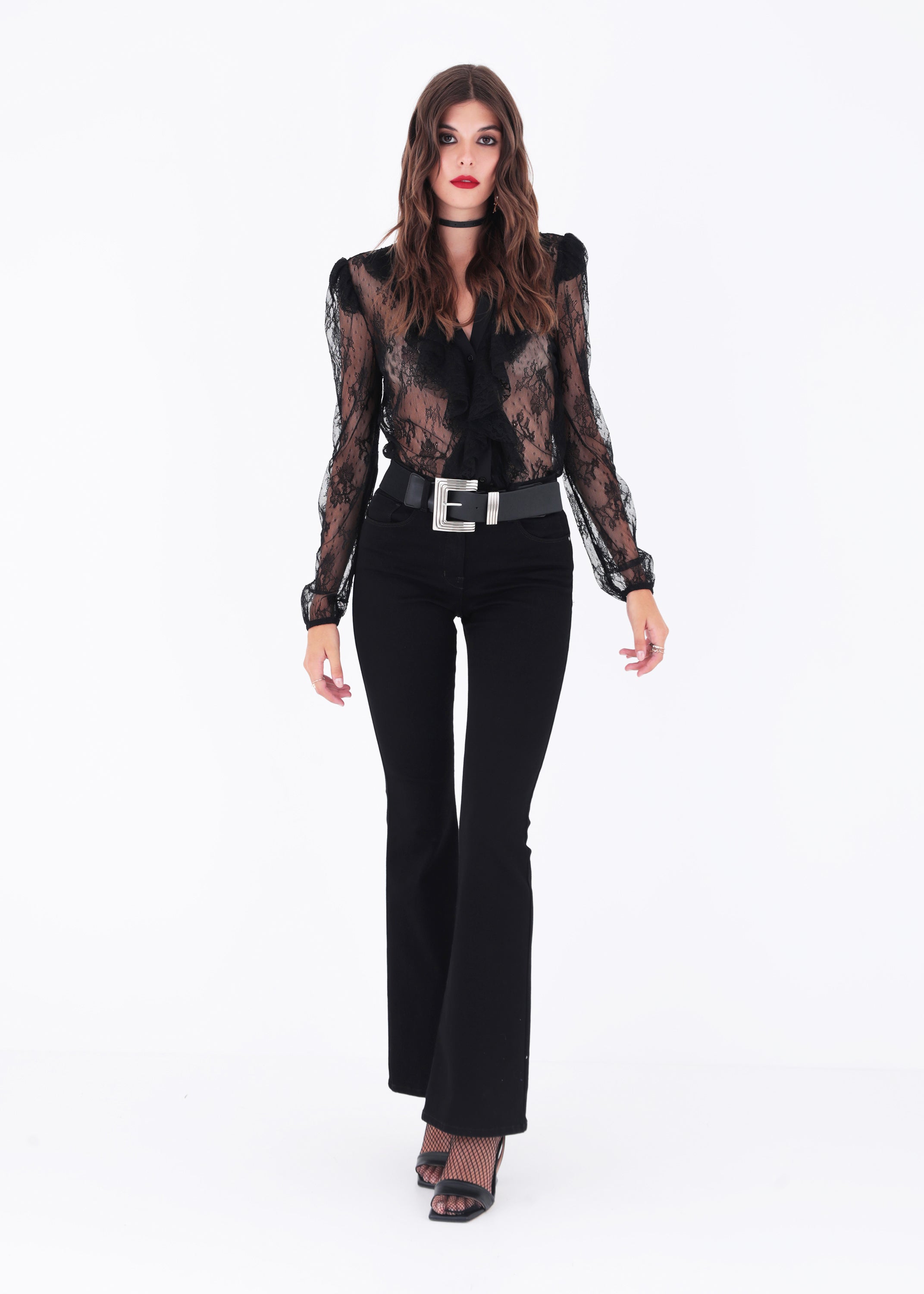 Jeans a zampa elasticizzato effetto push up - FW23
