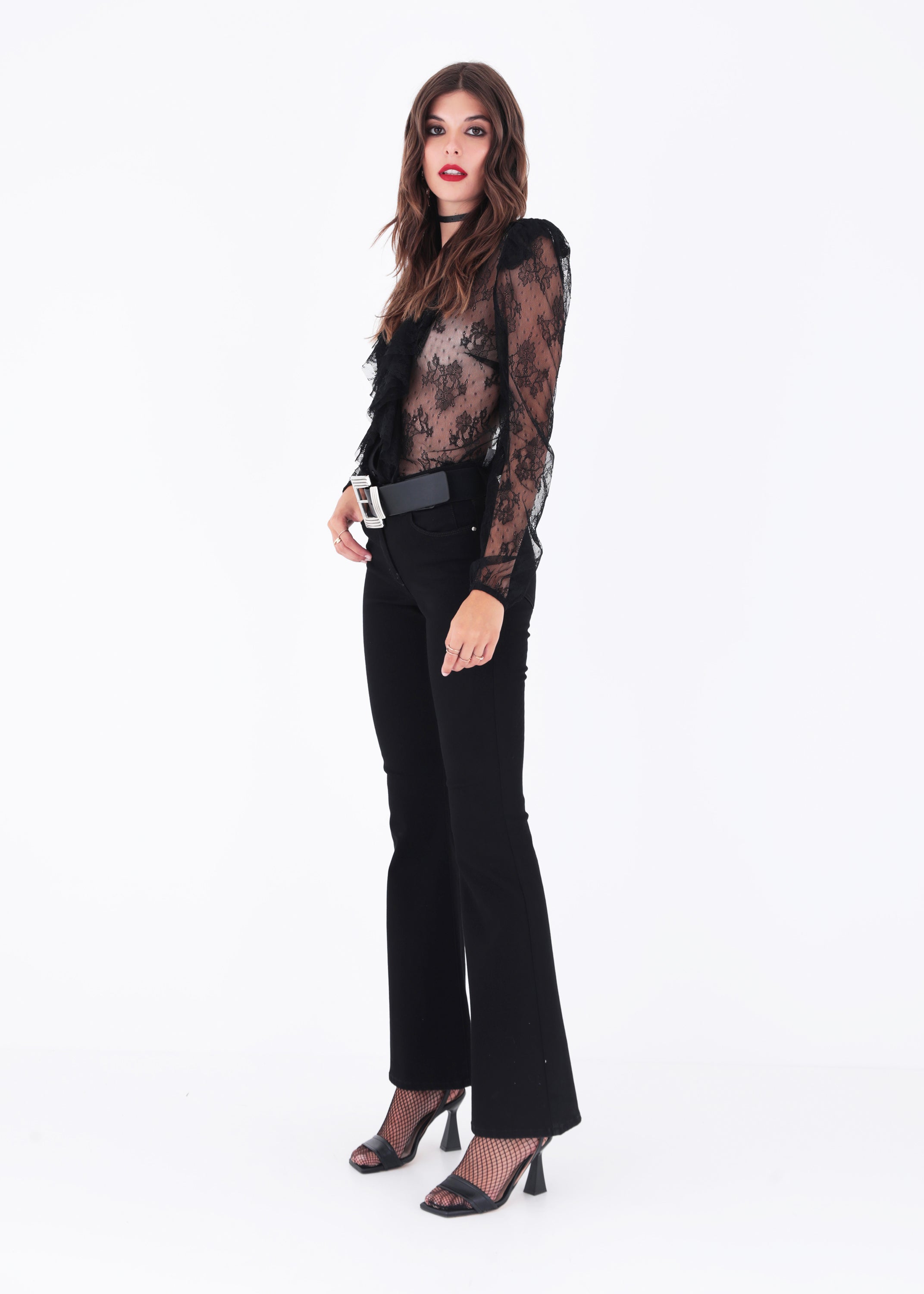 Jeans a zampa elasticizzato effetto push up - FW23