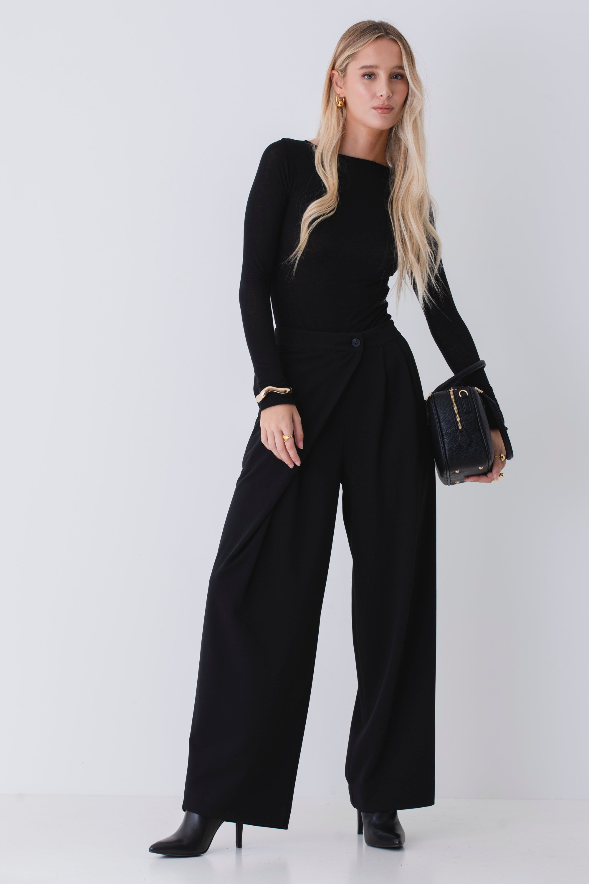 Pantalone sovrapposto in scuba crepe - FW26
