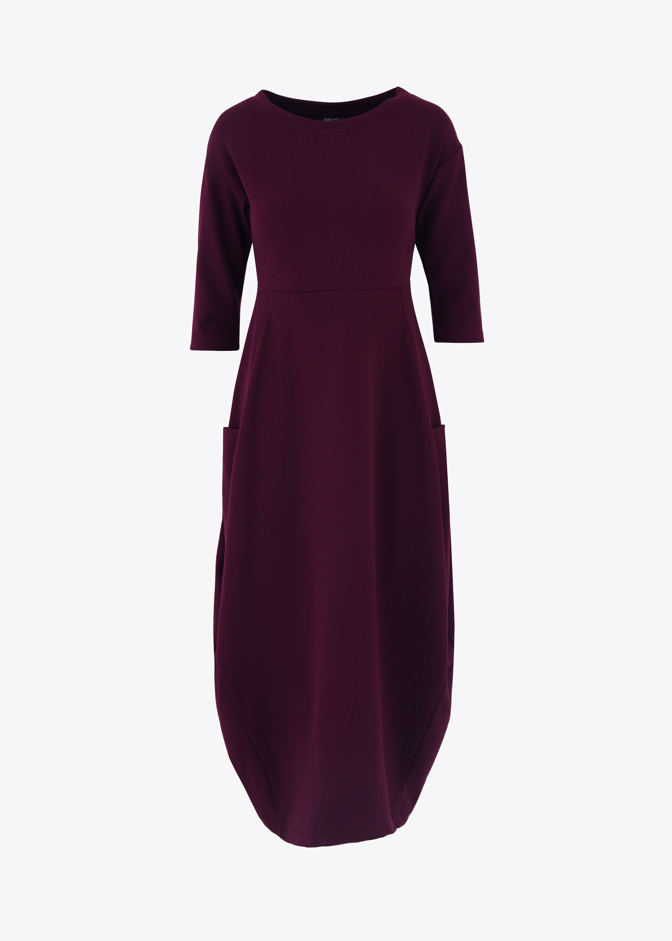 Abito lungo a uovo in scuba crepe - FW26