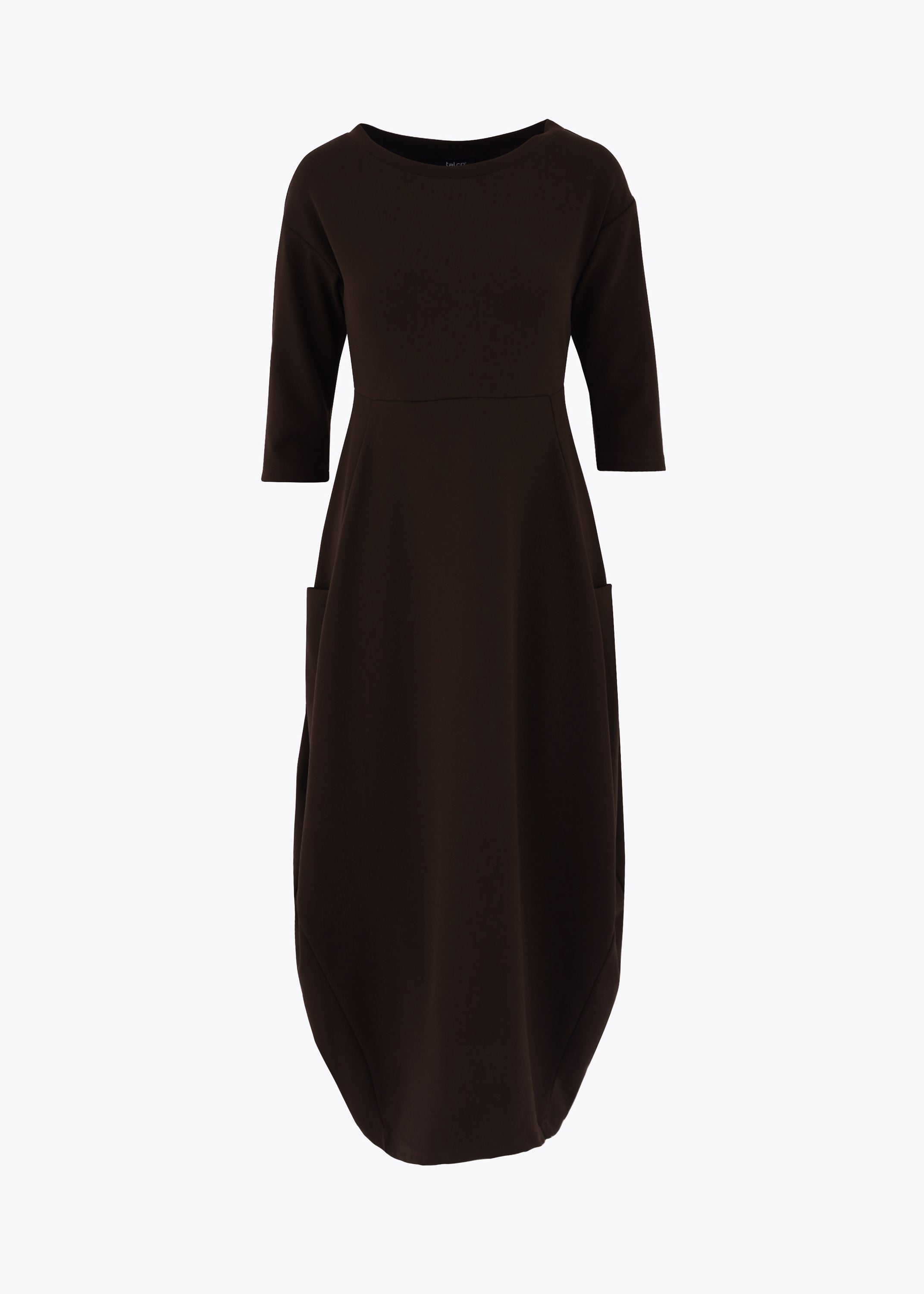 Abito lungo a uovo in scuba crepe - FW26