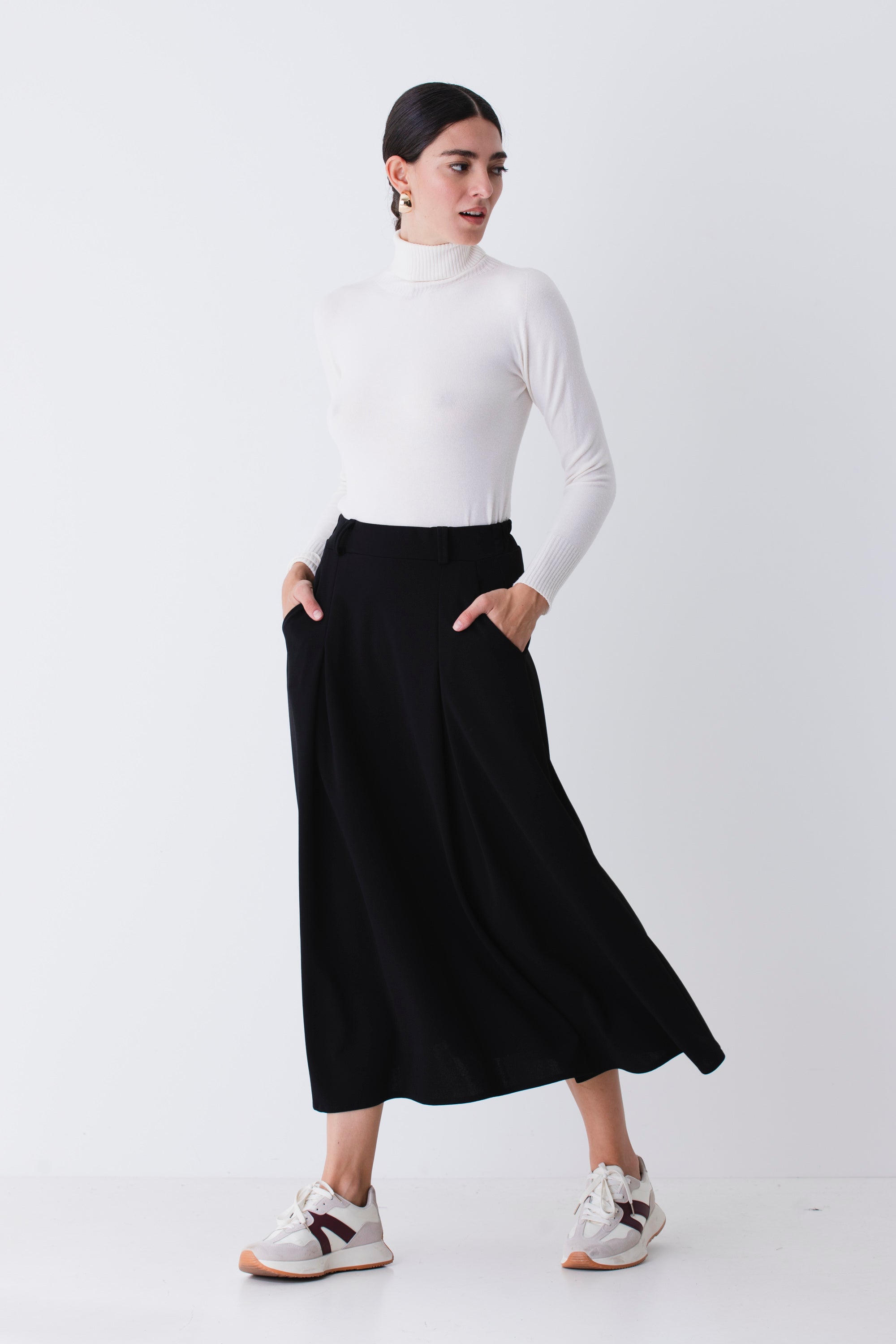 Gonna a ruota in scuba crepe - FW26