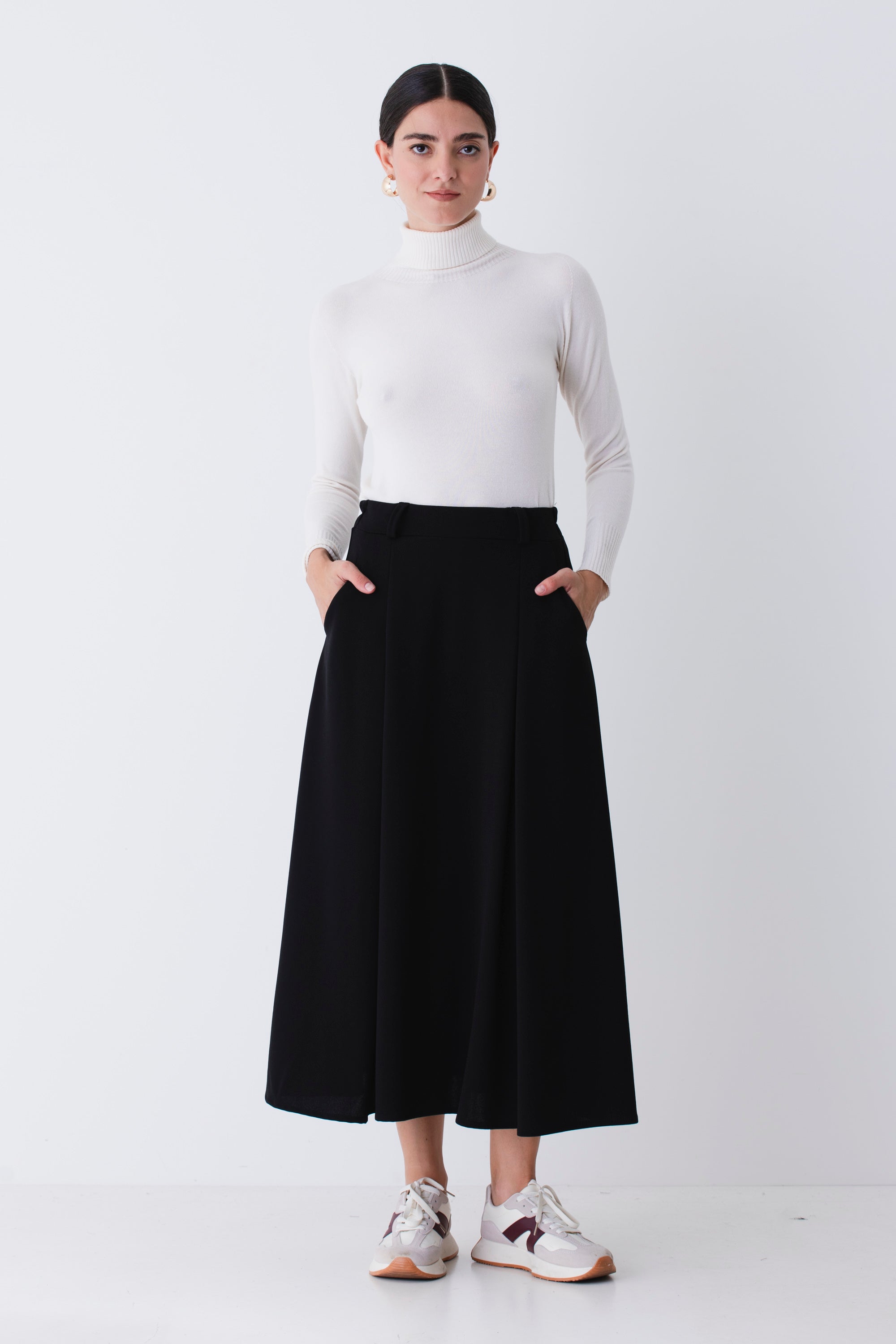 Gonna a ruota in scuba crepe - FW26