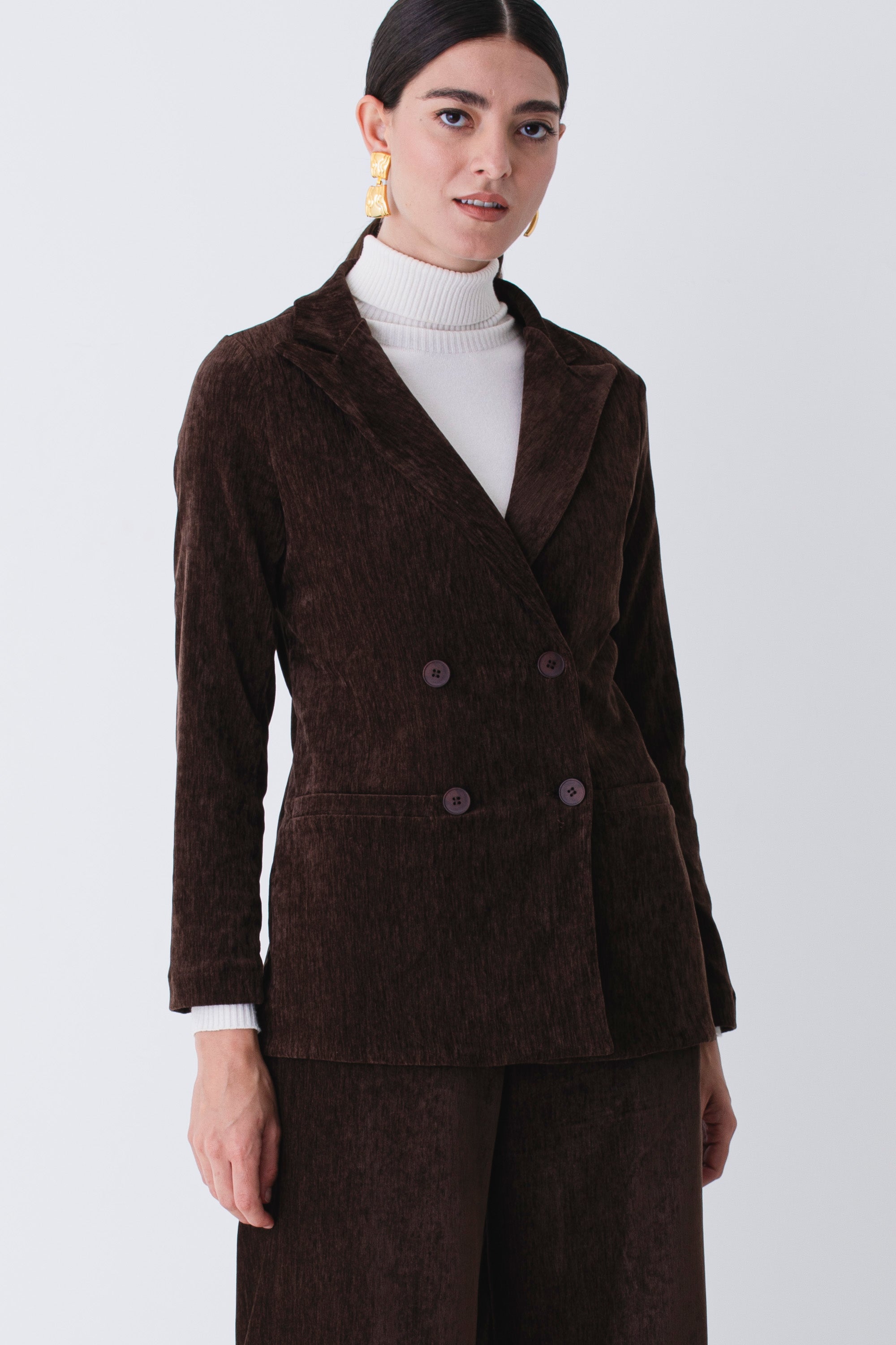 Blazer doppio petto in ciniglia - FW26