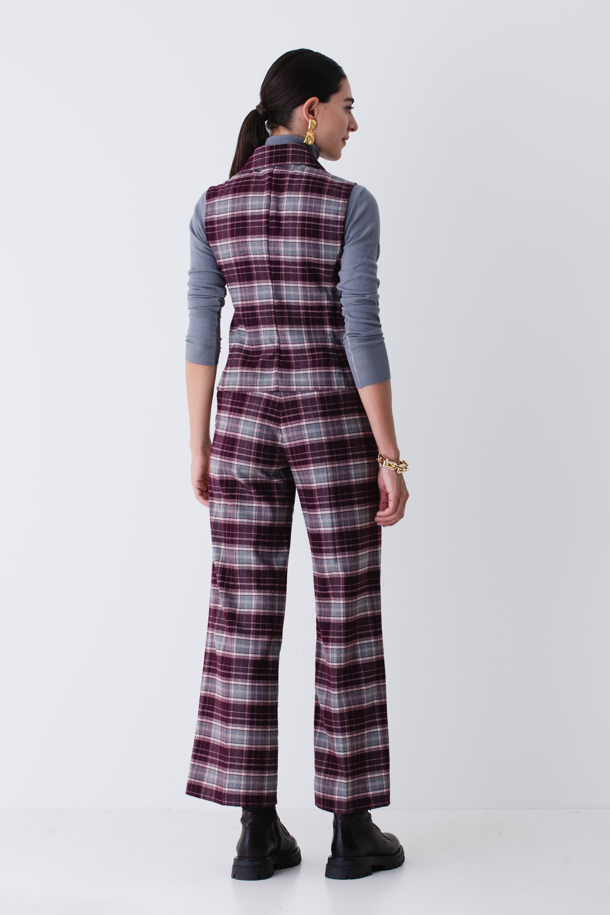 Pantalone palazzo a quadri - FW26