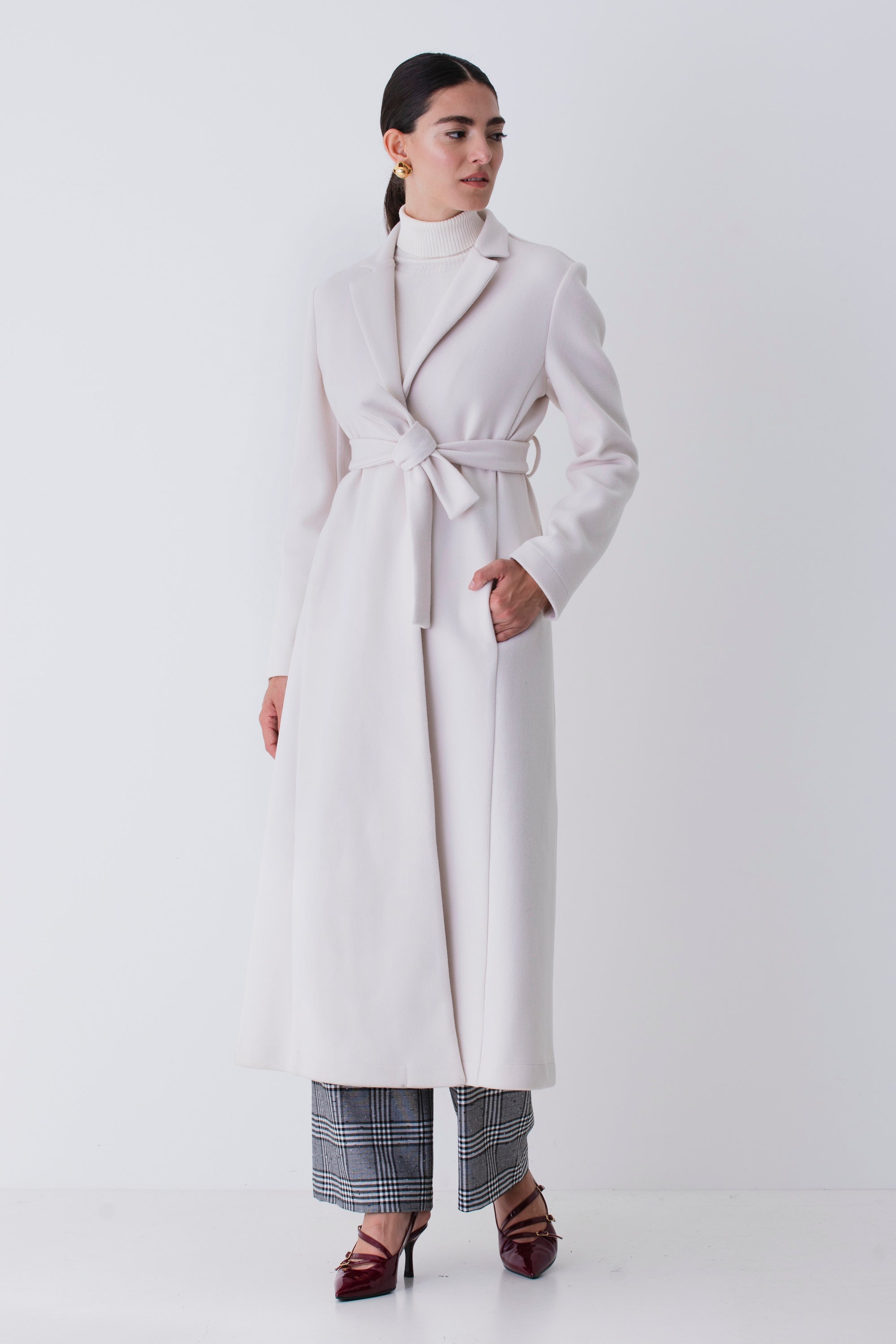 Cappotto lungo con cintura - FW26