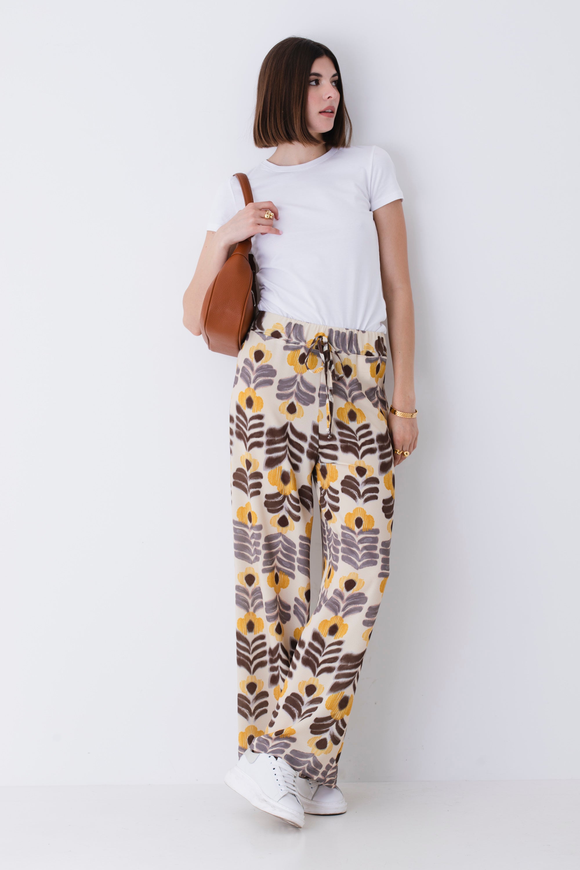 Pantalone palazzo fantasia etnica - PE25