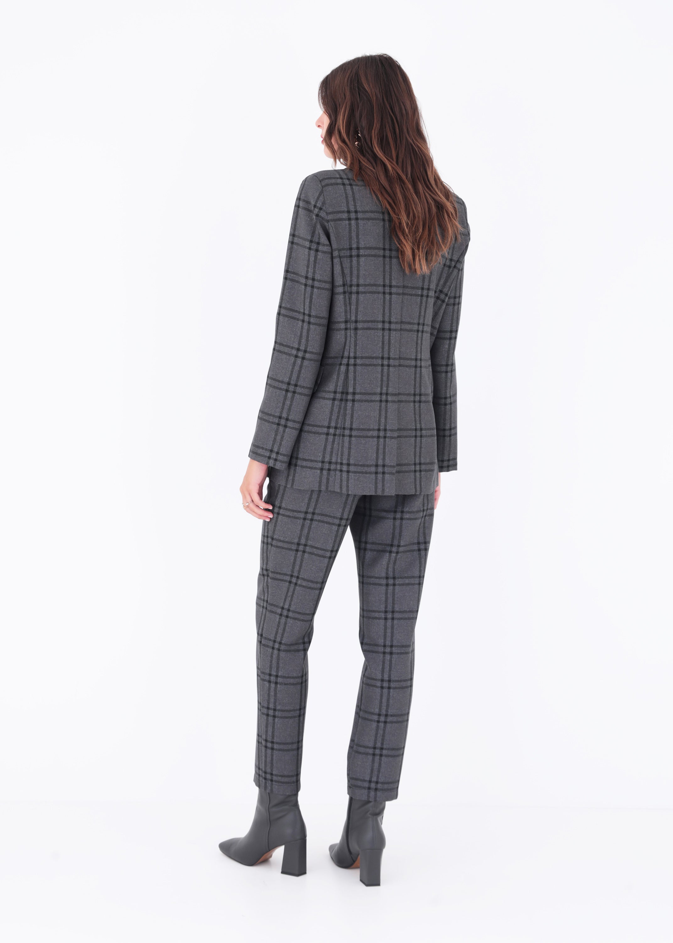 Blazer doppio petto in tessuto a quadri - FW23