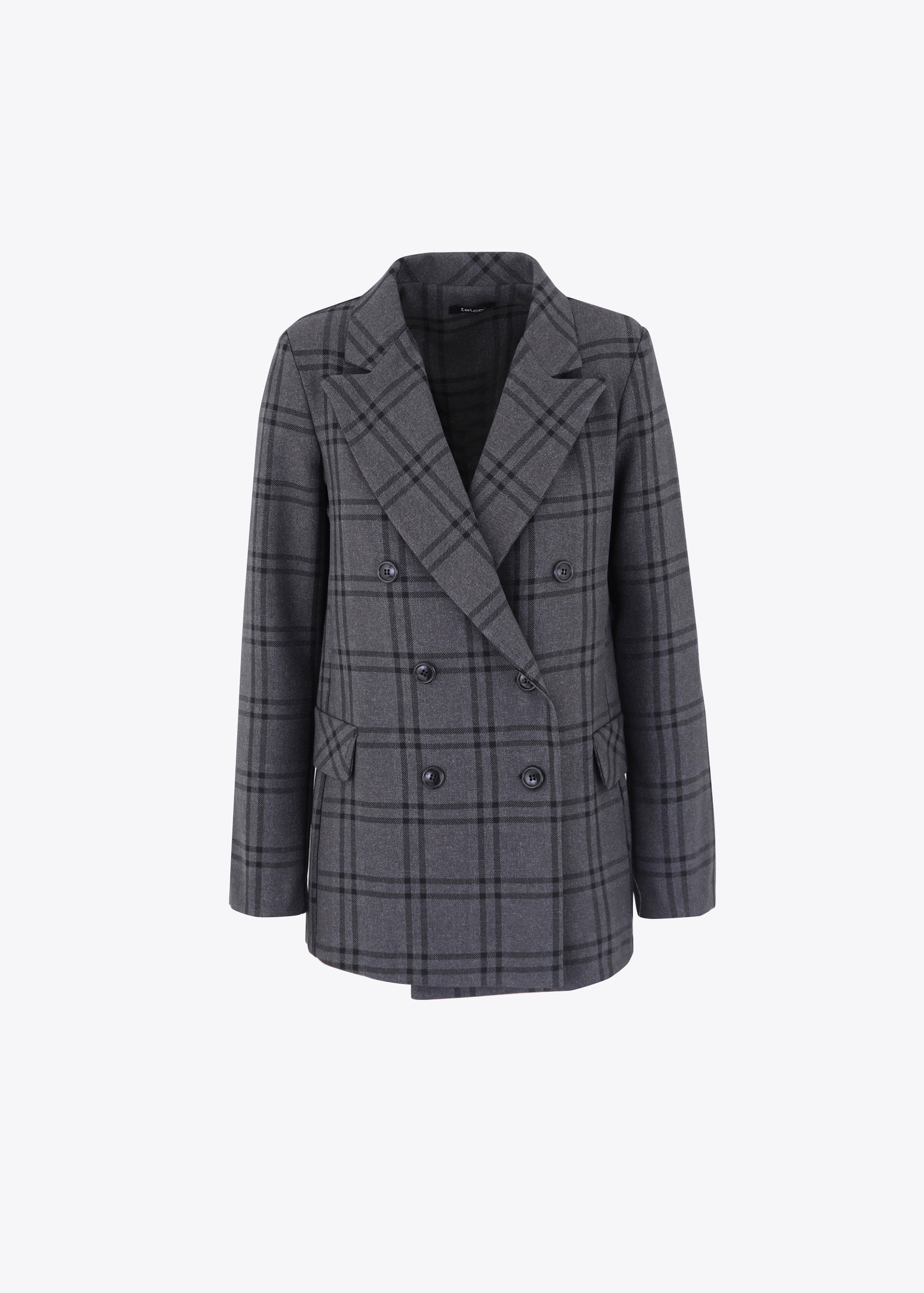 Blazer doppio petto in tessuto a quadri - FW23