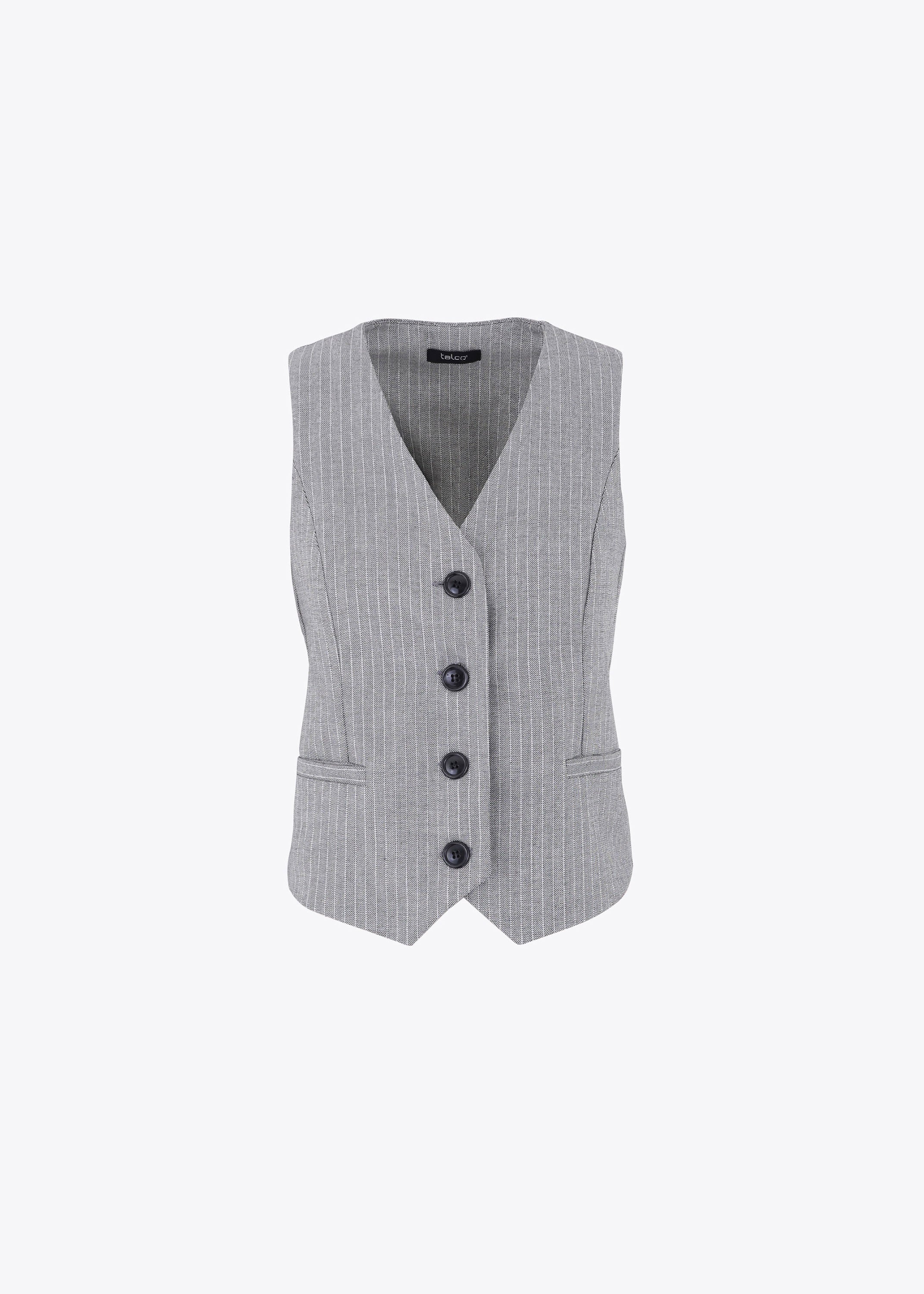 Gilet ad un petto in tessuto spinato - FW23