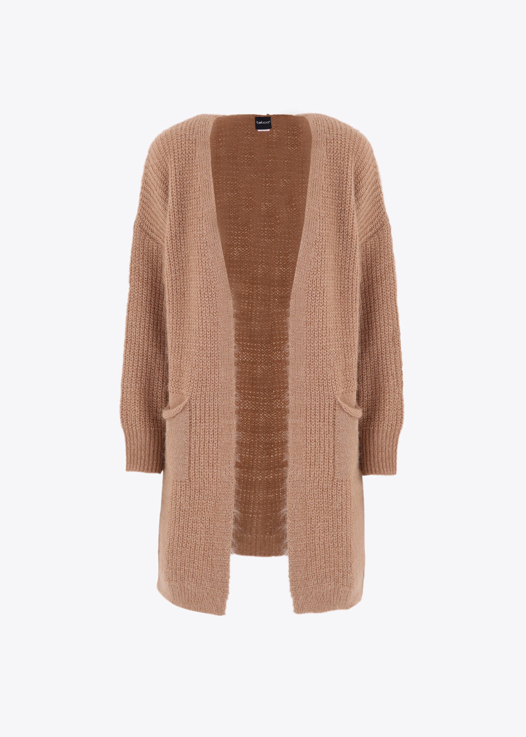 Cardigan in maglia effetto mohair con tasche - FW23