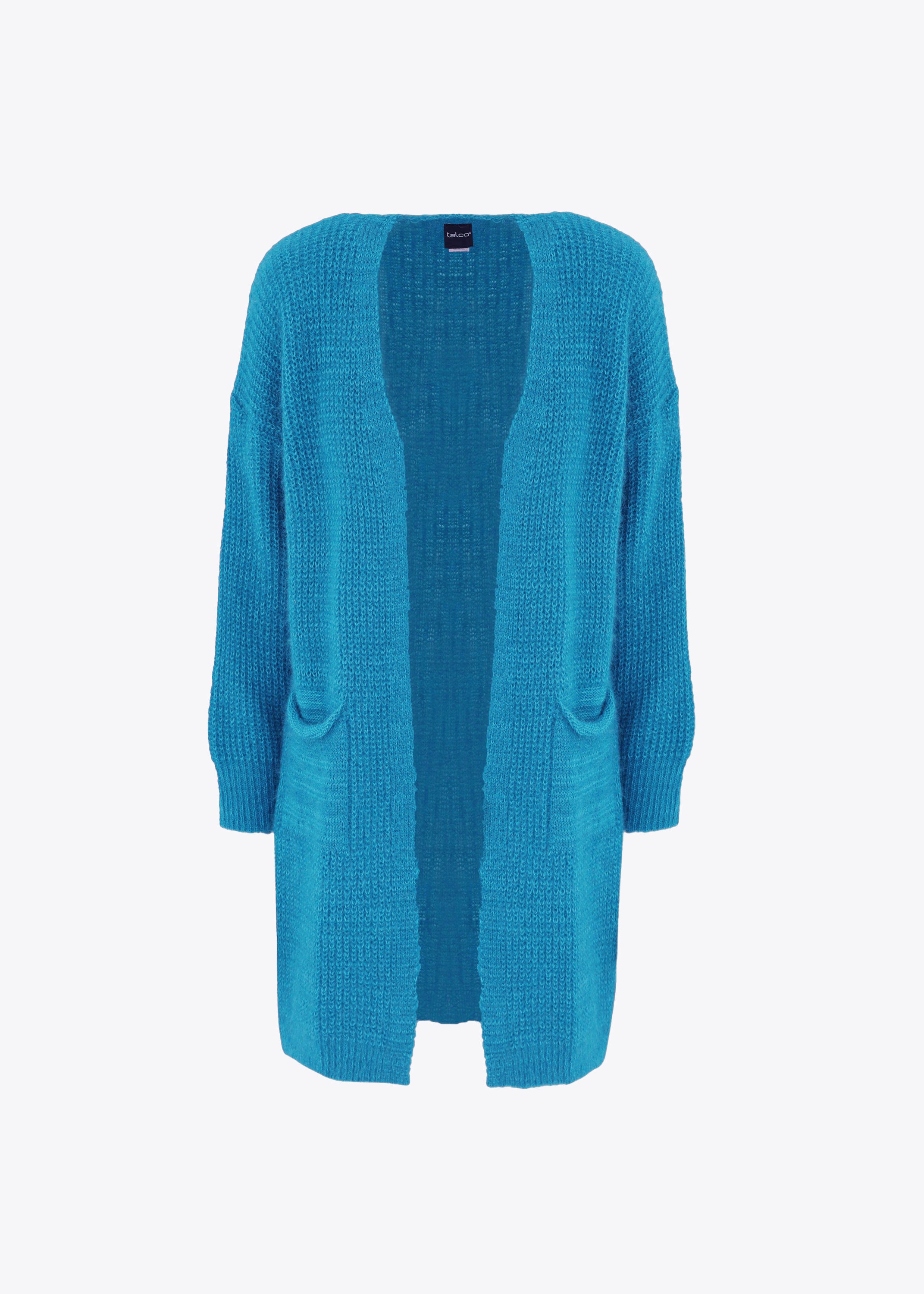 Cardigan in maglia effetto mohair con tasche - FW23