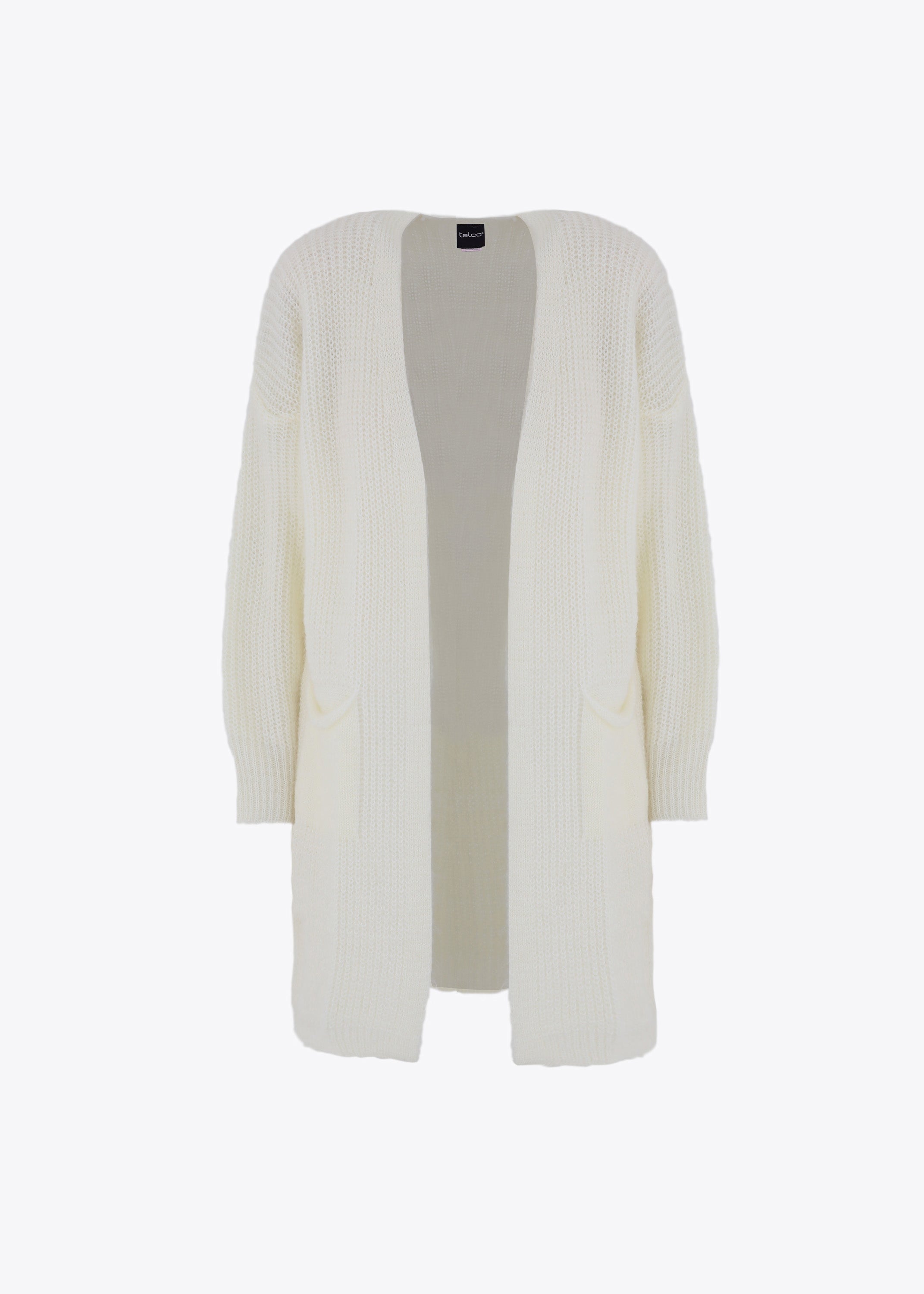 Cardigan in maglia effetto mohair con tasche - FW23