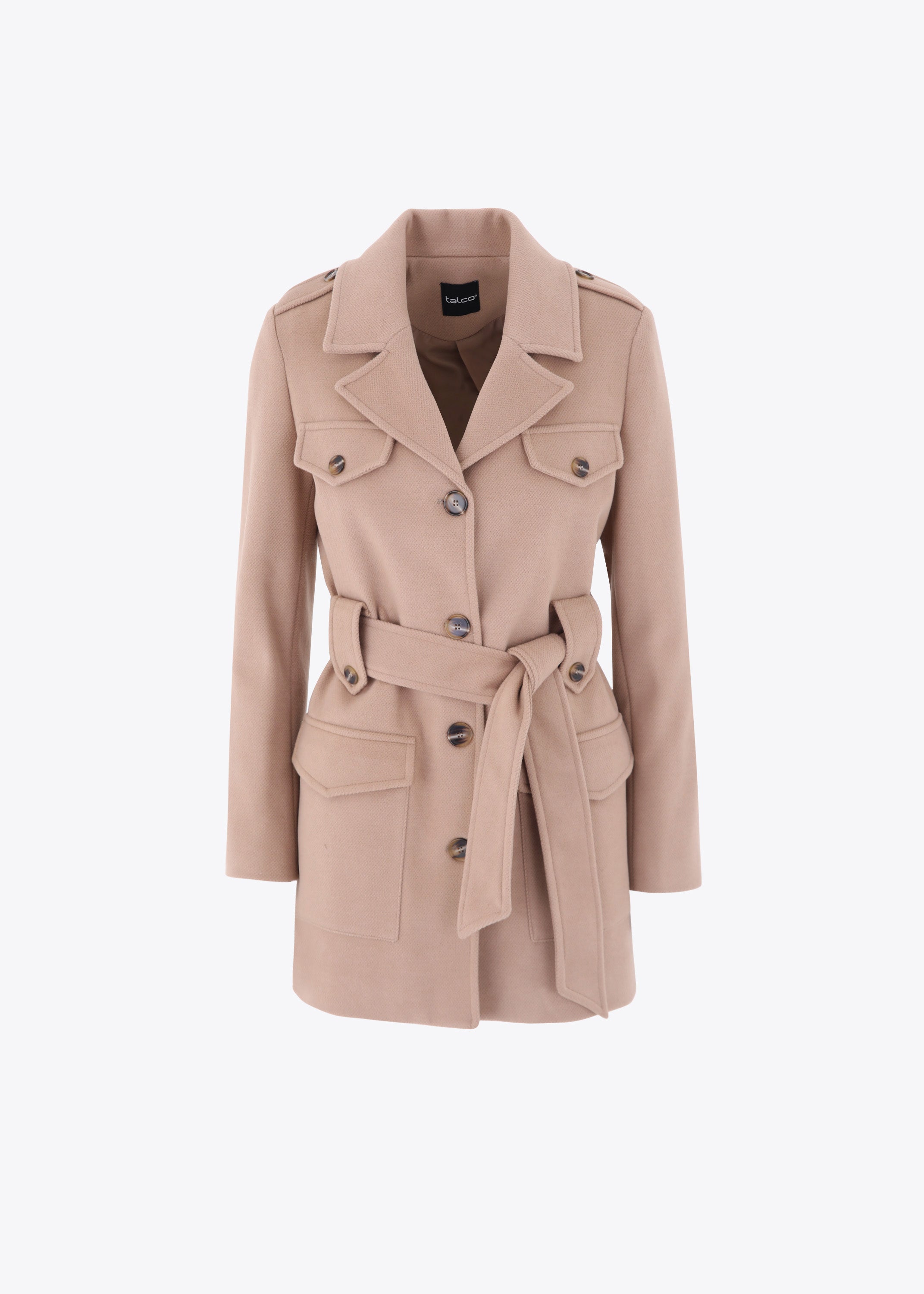 Cappotto corto stile militare in panno - FW23