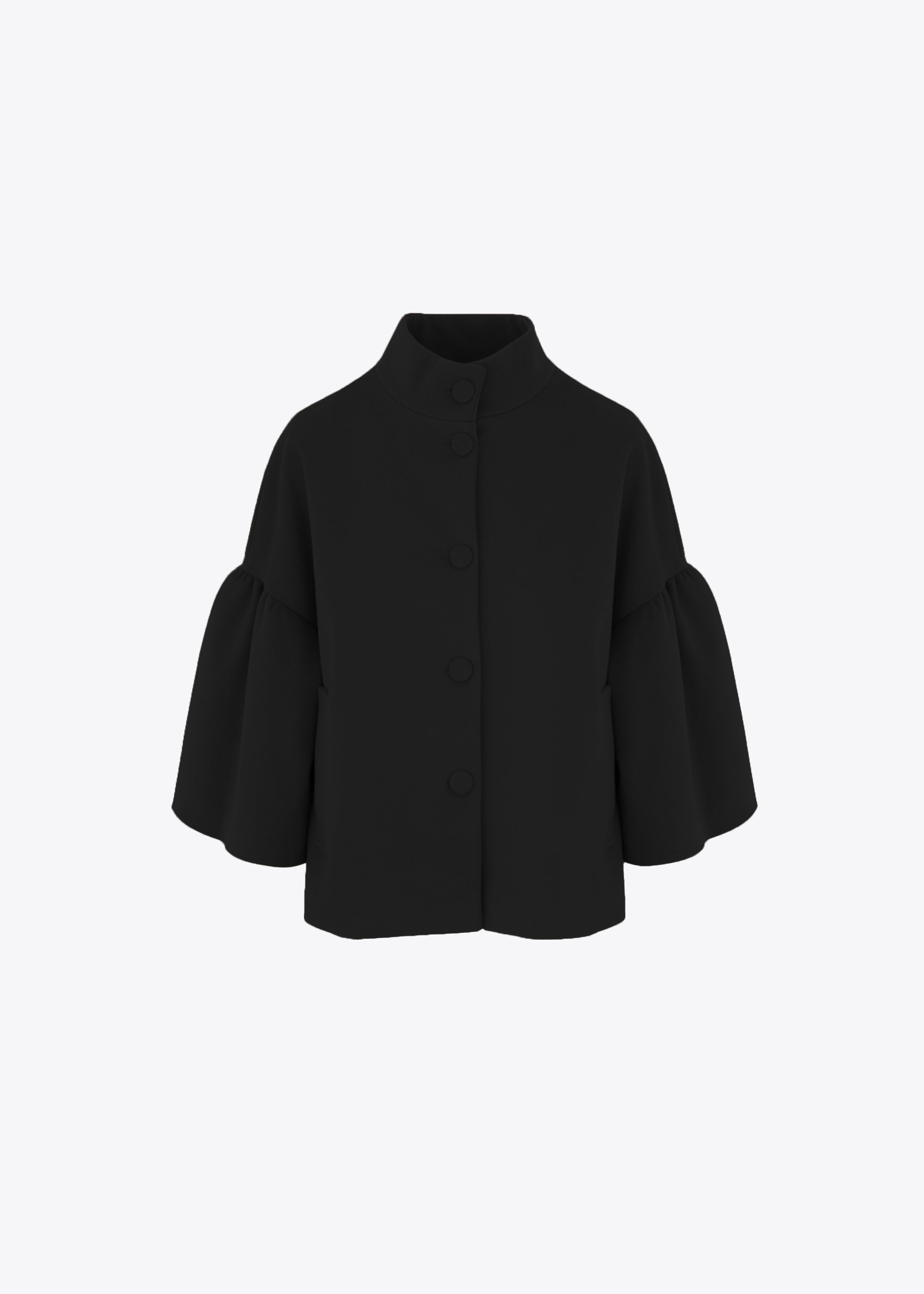Cappa con bottoni in panno - FW23