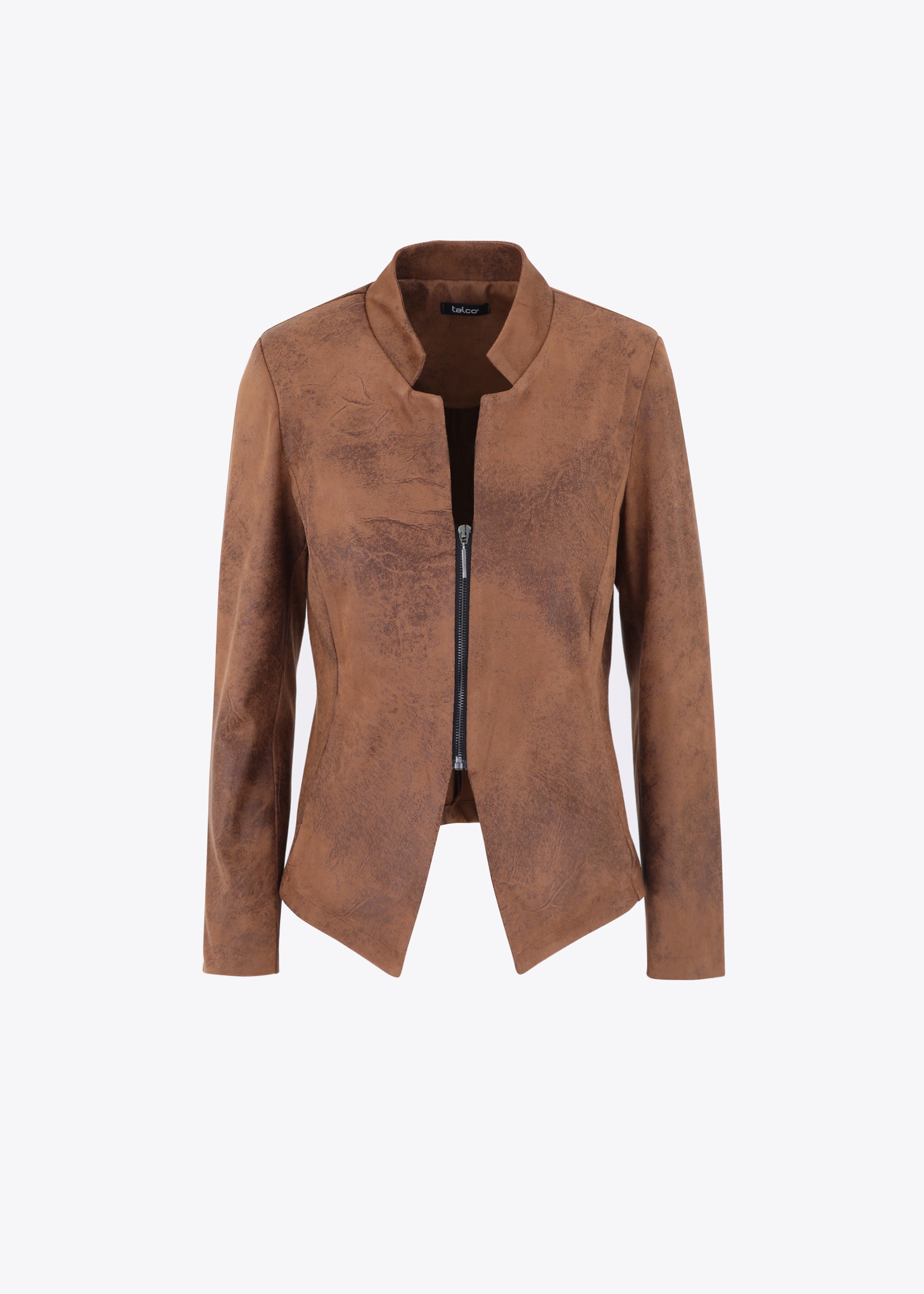Giacca in ecopelle vintage con cerniera - FW23