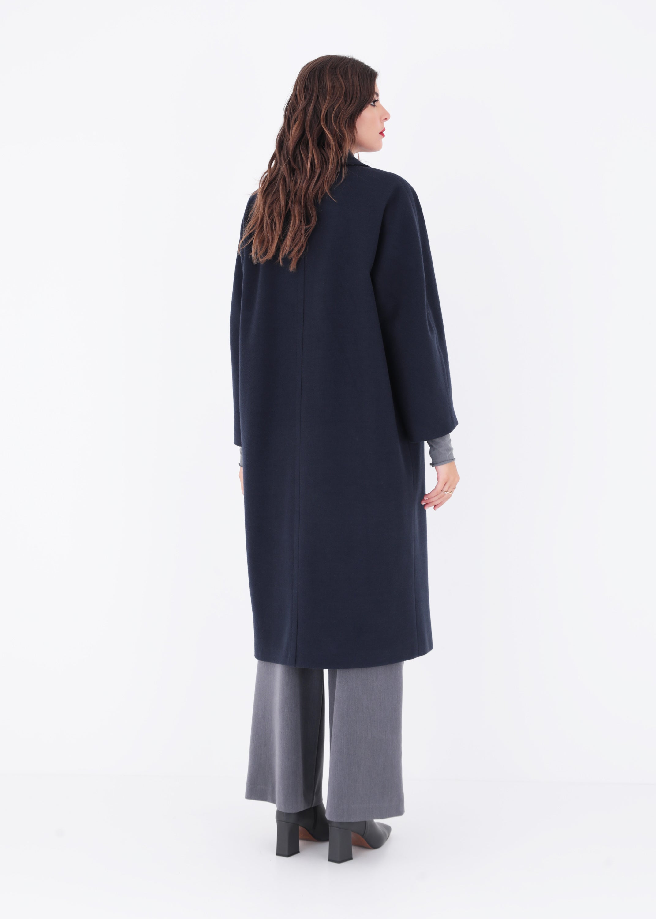 Cappotto over doppio petto in misto lana - FW23