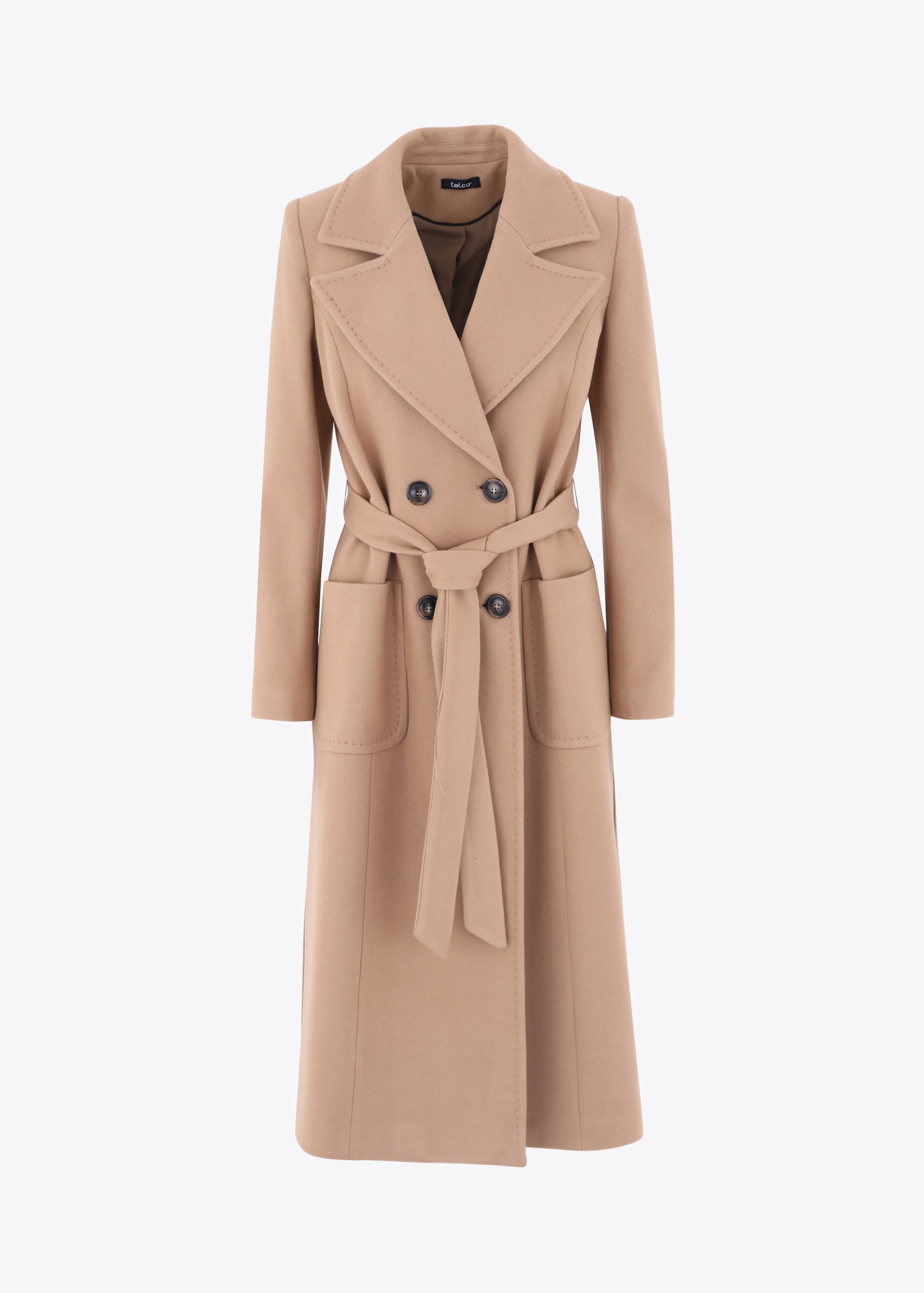 Cappotto lungo doppio petto con cintura - FW23