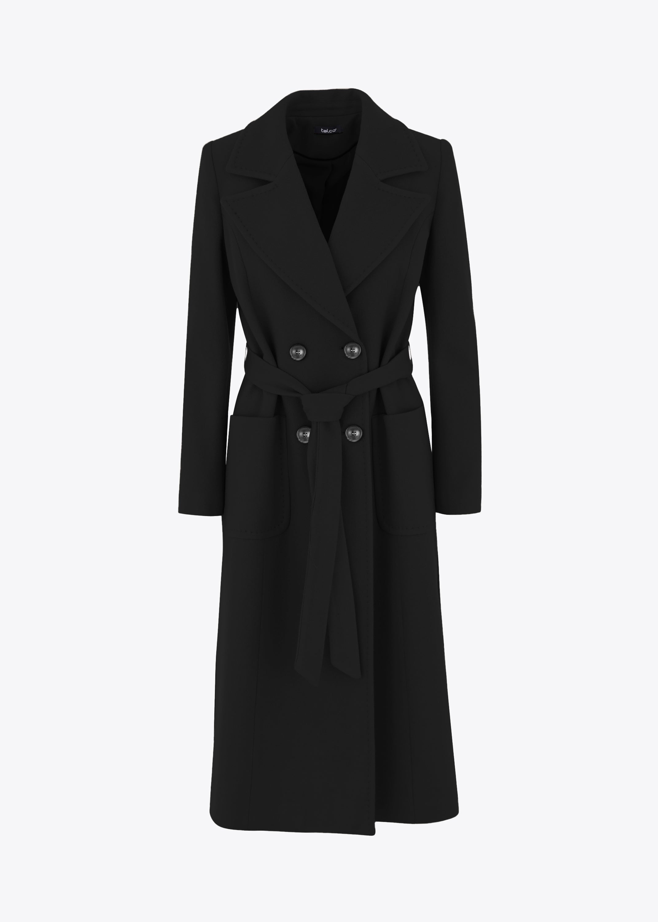 Cappotto lungo doppio petto con cintura - FW23