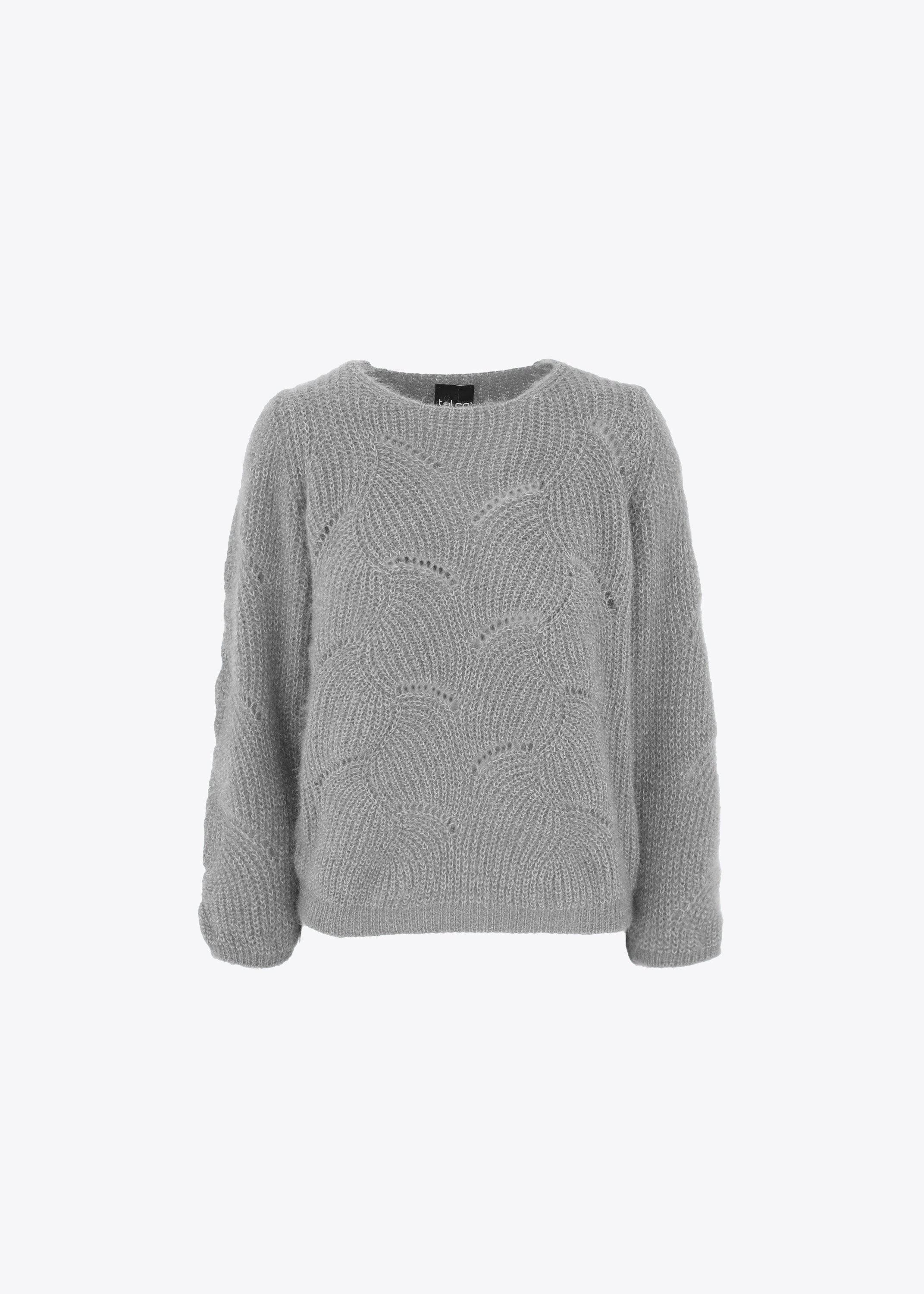 Pullover in maglia punto ventaglio effetto mohair - FW23