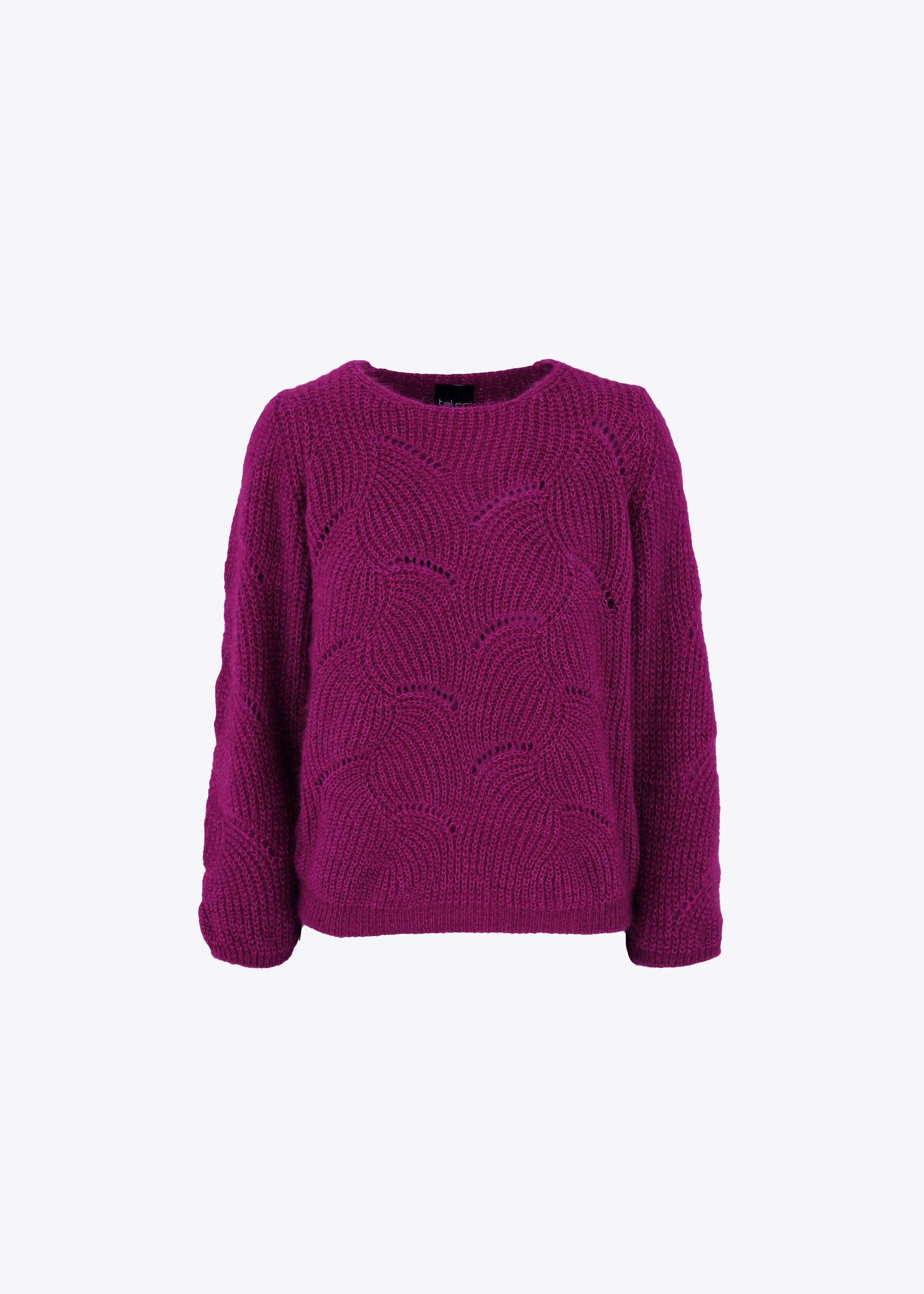 Pullover in maglia punto ventaglio effetto mohair - FW23