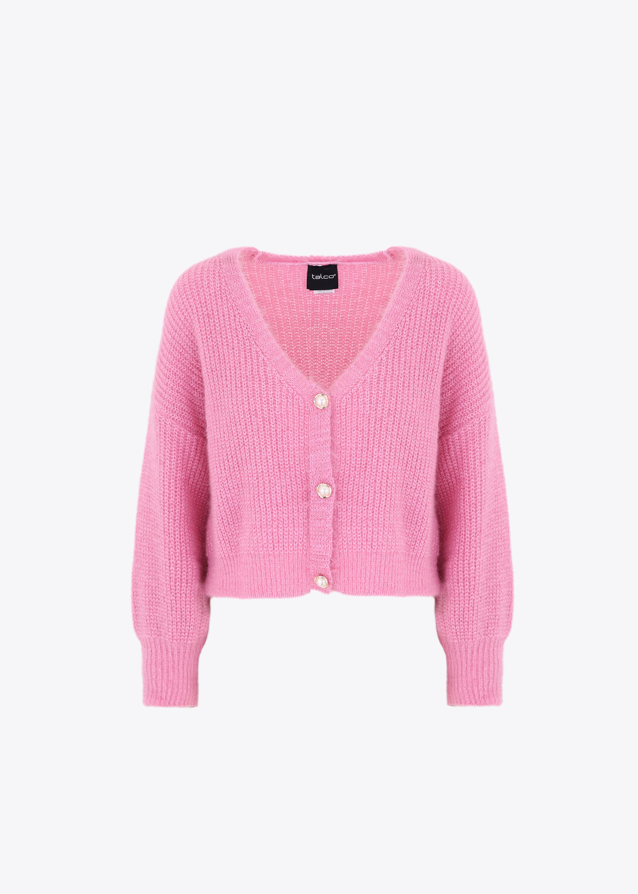Giacca in maglia effetto mohair con bottoni gioiello - FW23