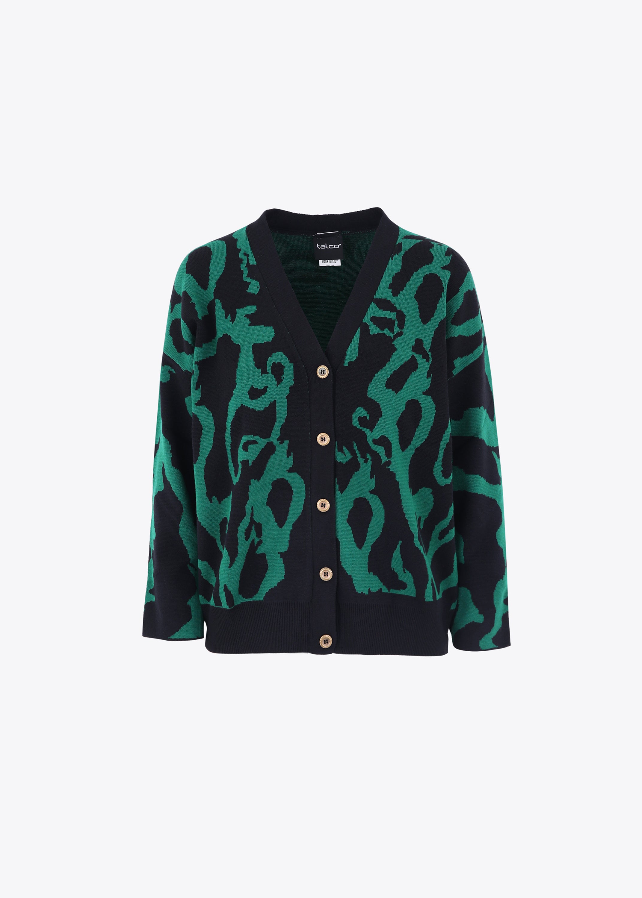 Cardigan con bottoni in maglia jacquard - FW23