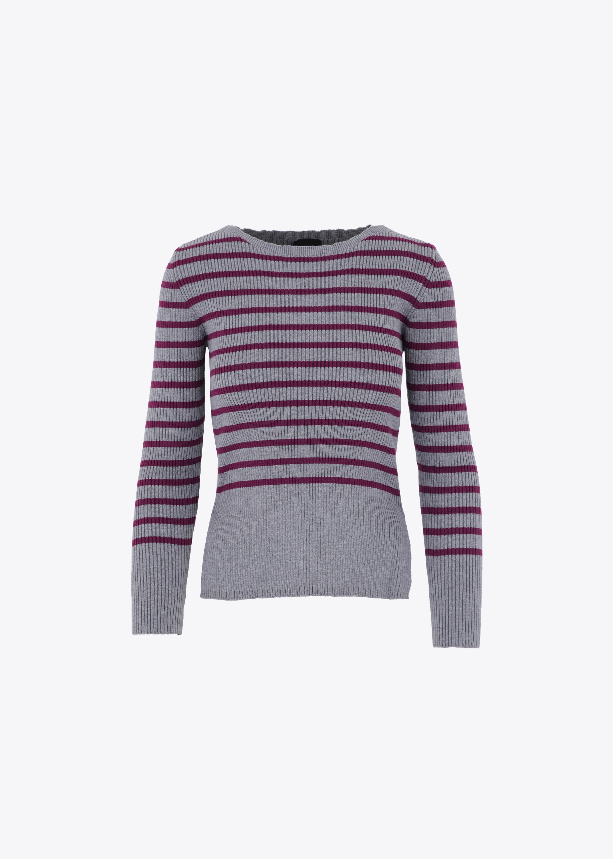 Maglia a costine con righe orizzontali - FW23