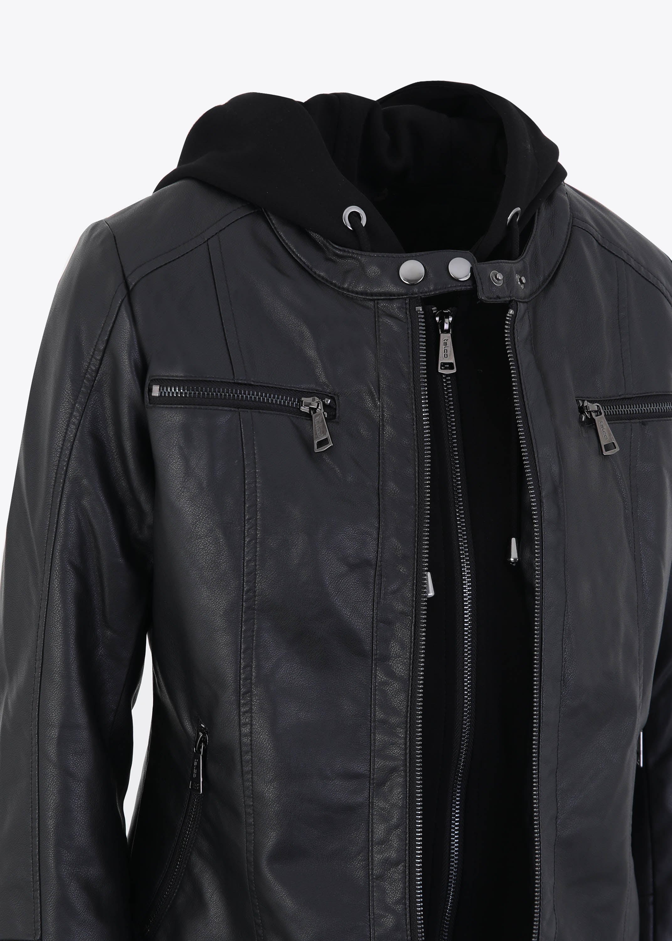 Giacca in ecopelle effetto felpa - FW23