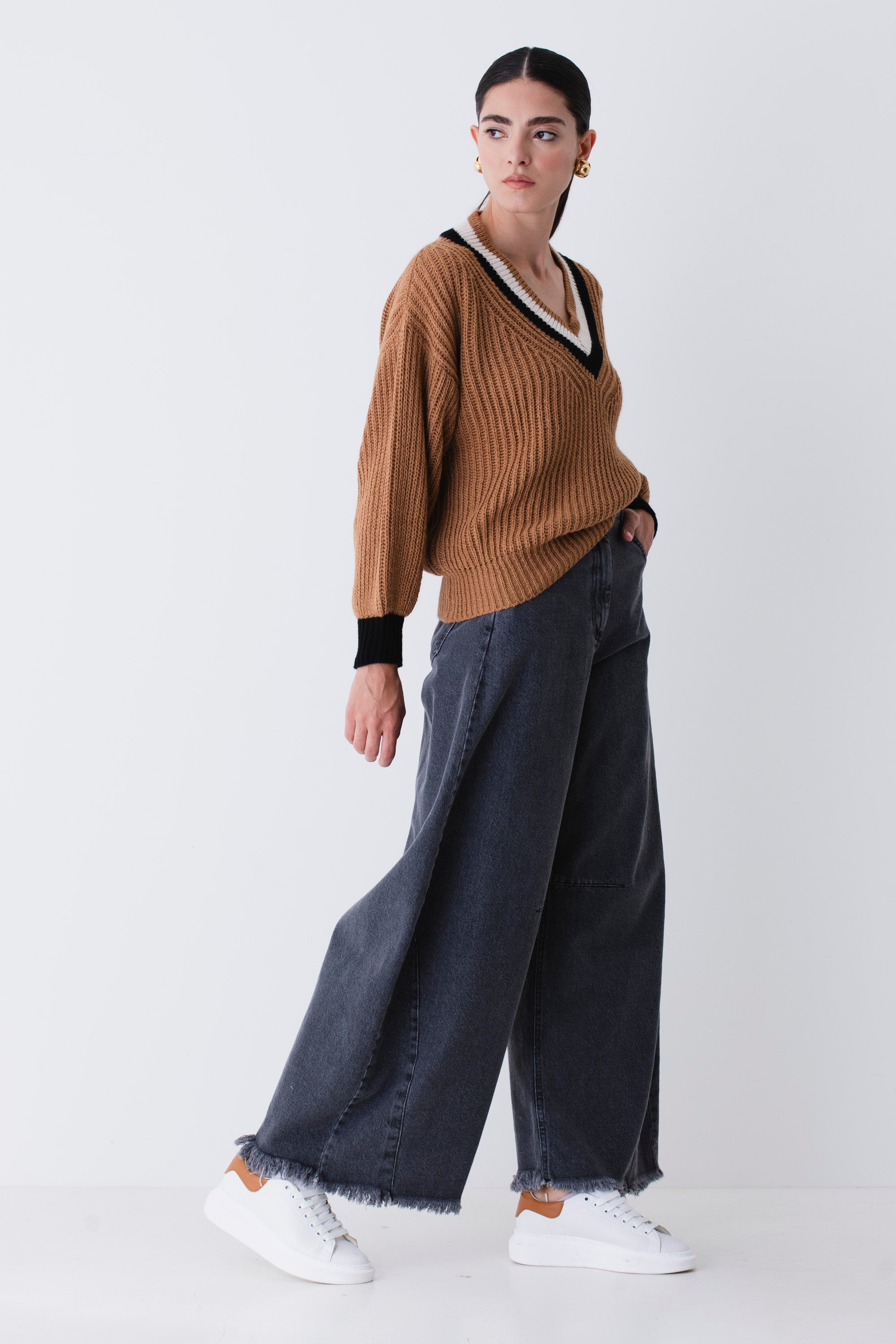 Jeans baggy con cuciture - FW26