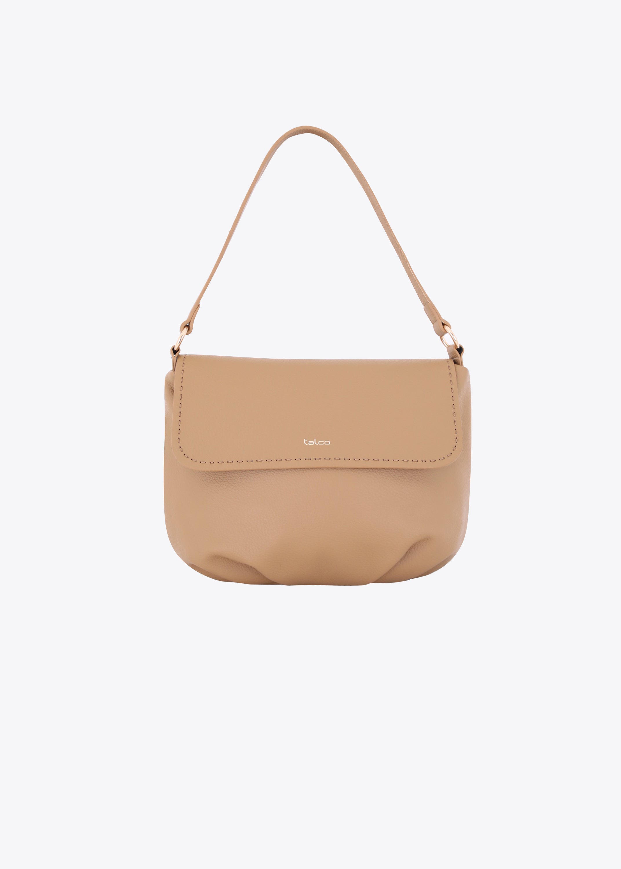 Borsa a spalla con patta con impunture - FW23