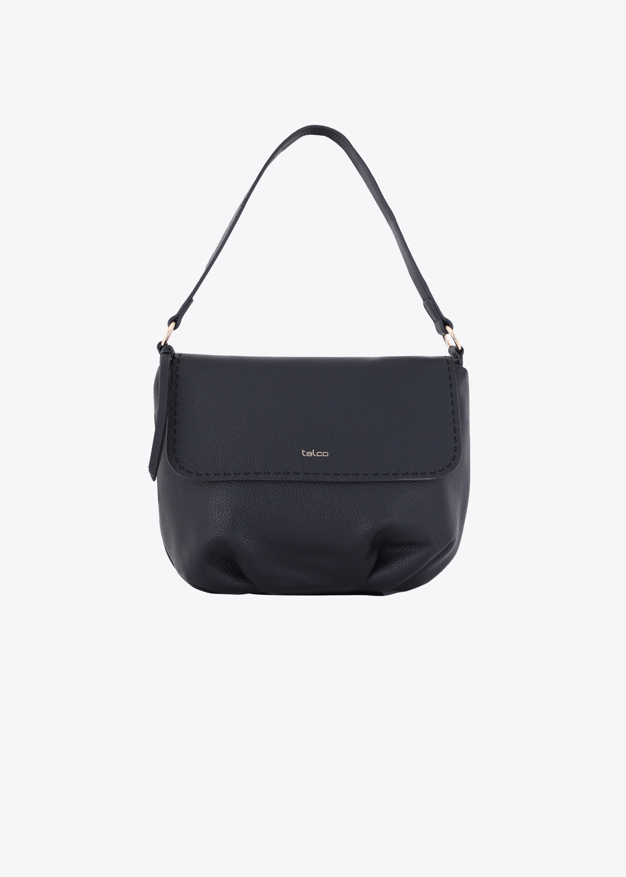 Borsa a spalla con patta con impunture - FW23