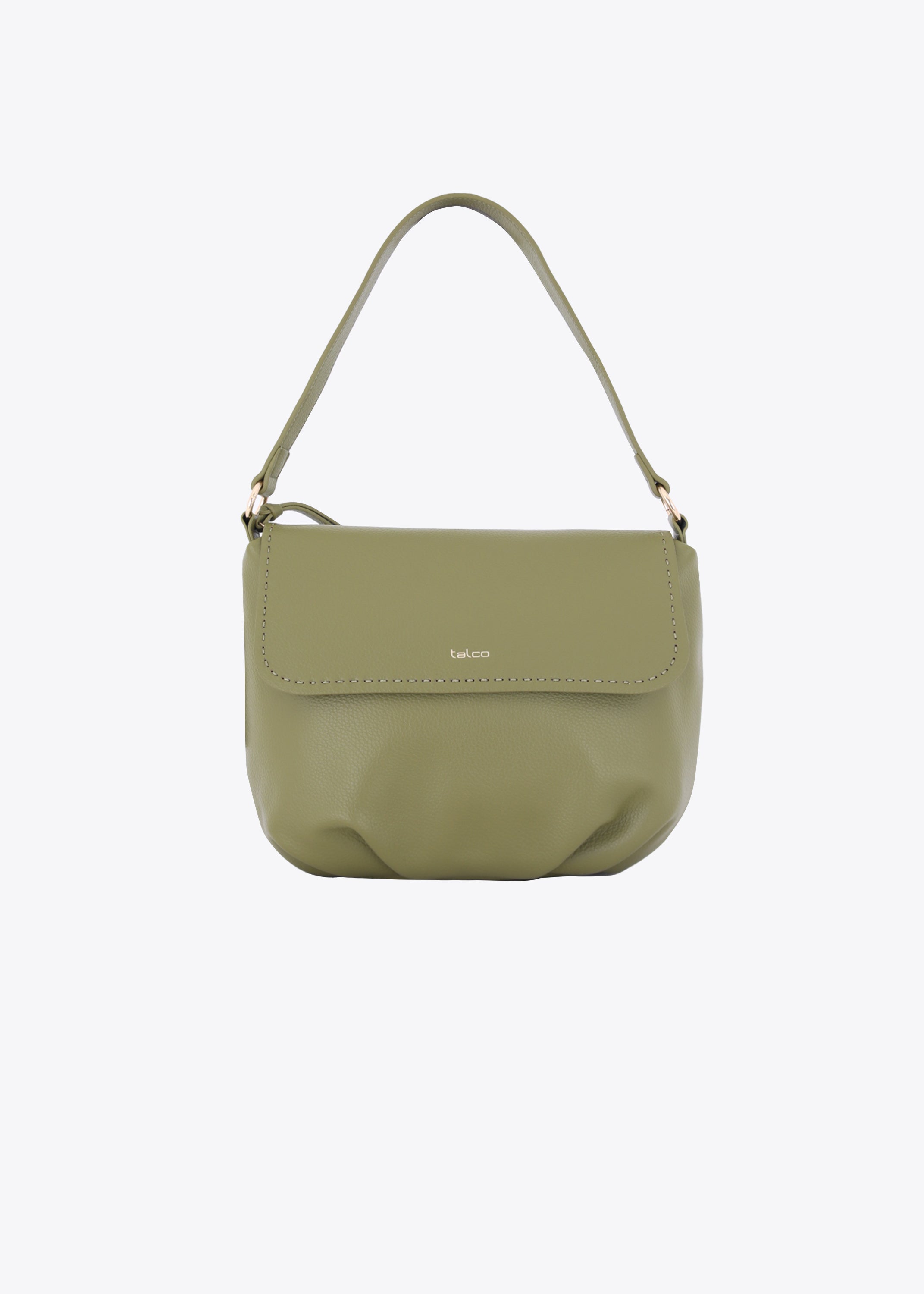 Borsa a spalla con patta con impunture - FW23