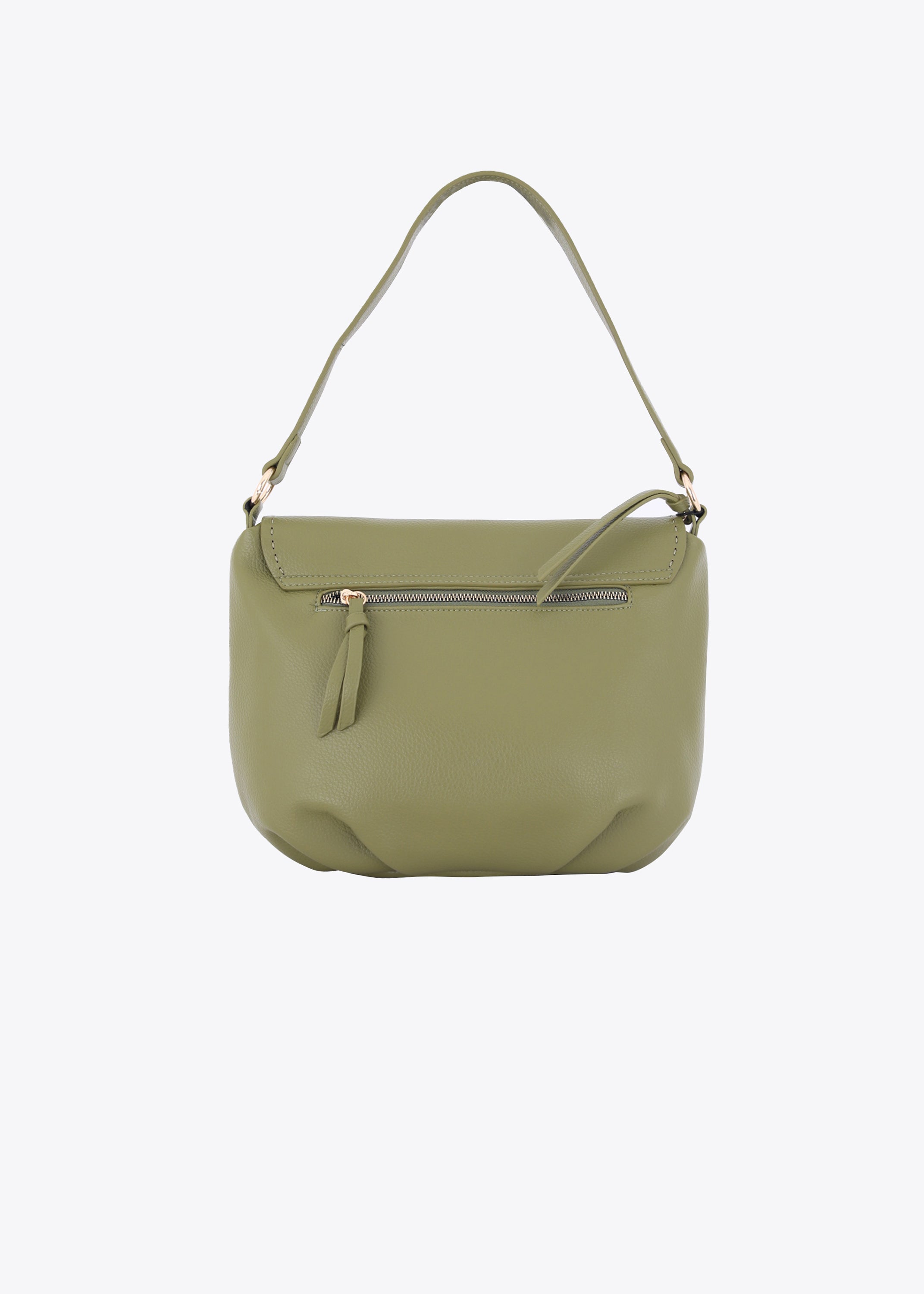 Borsa a spalla con patta con impunture - FW23