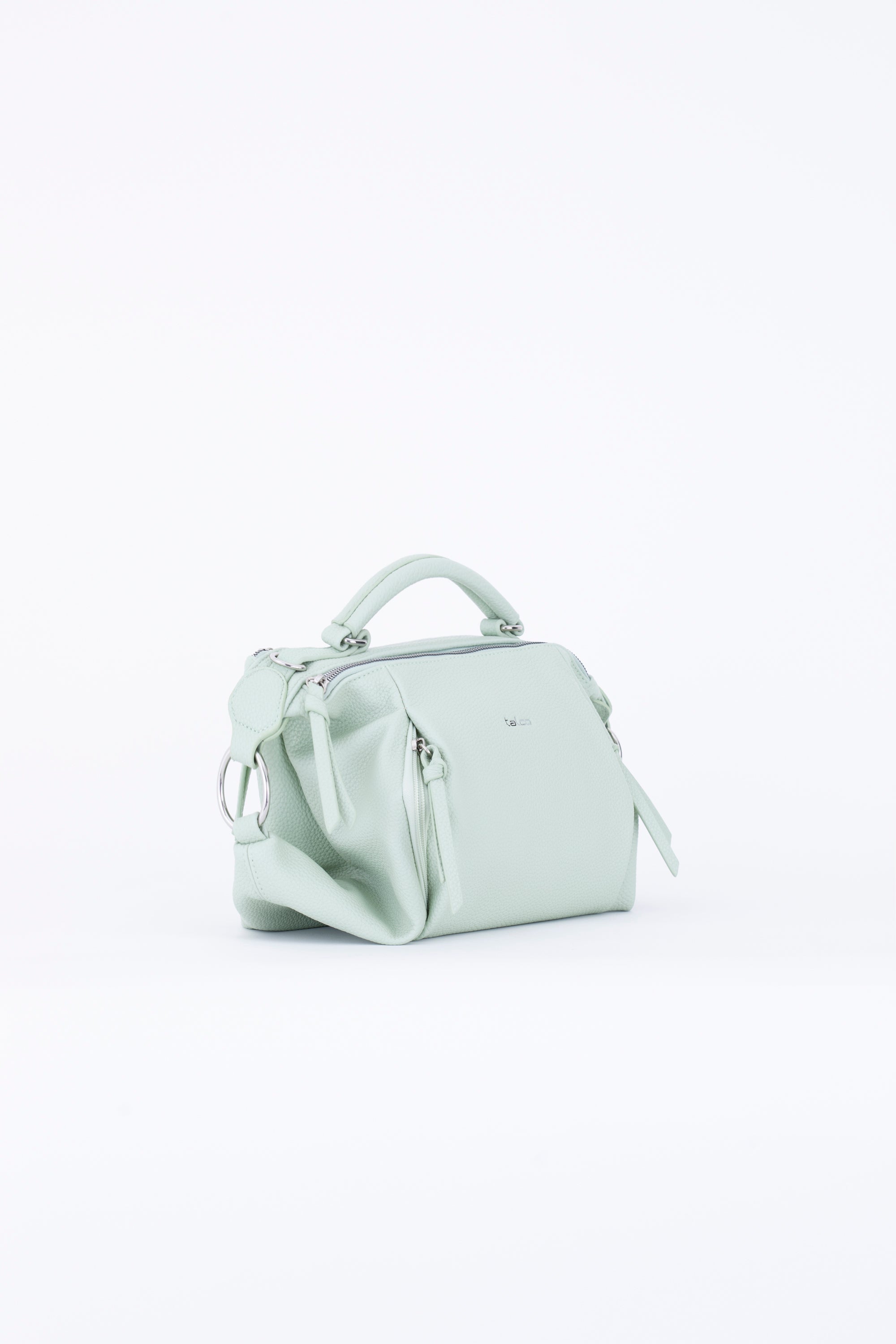 Bauletto con doppia cerniera in similpelle - PE25