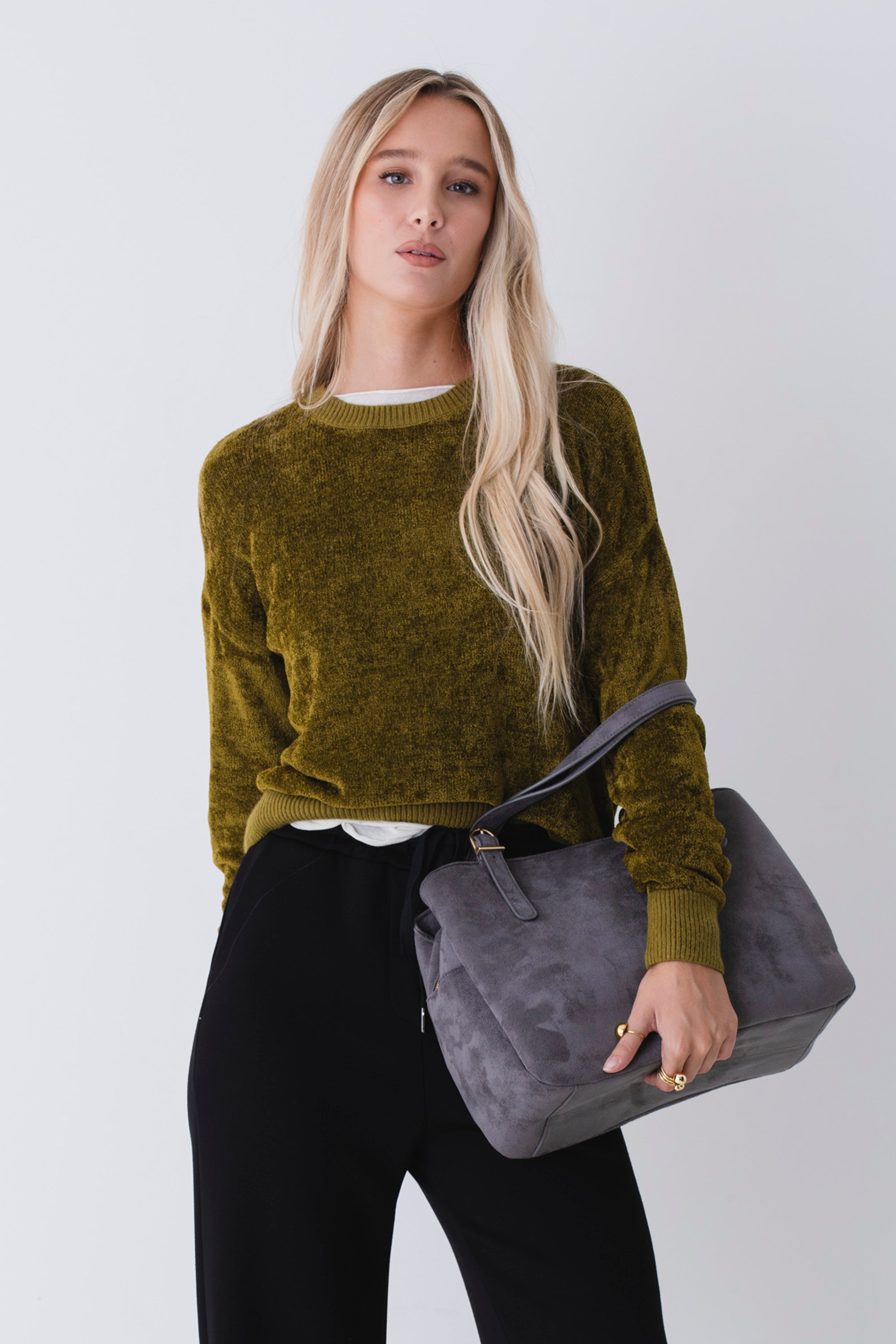 Maglia girocollo in ciniglia - FW26