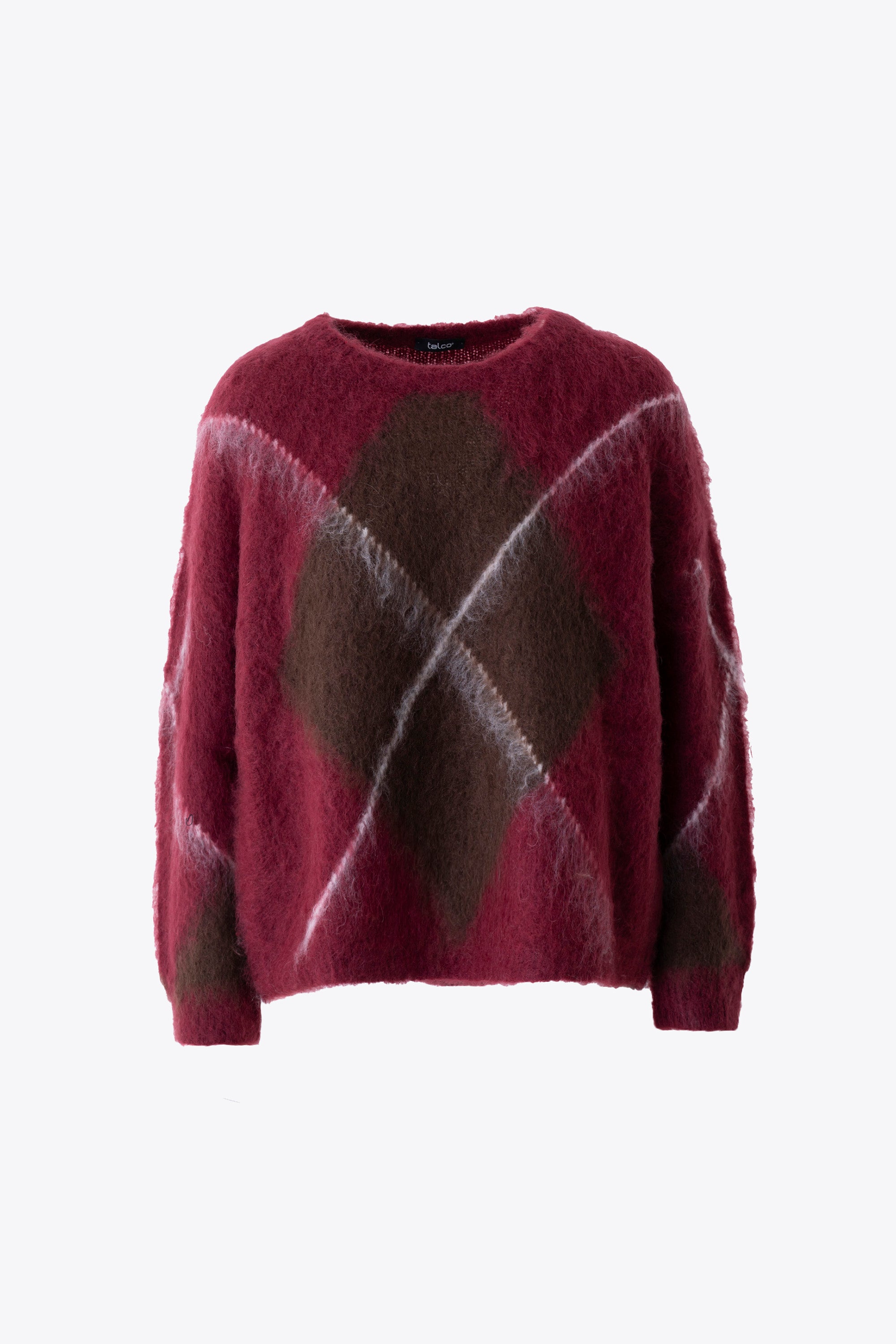 Pullover in misto mohair a quadri - FW26