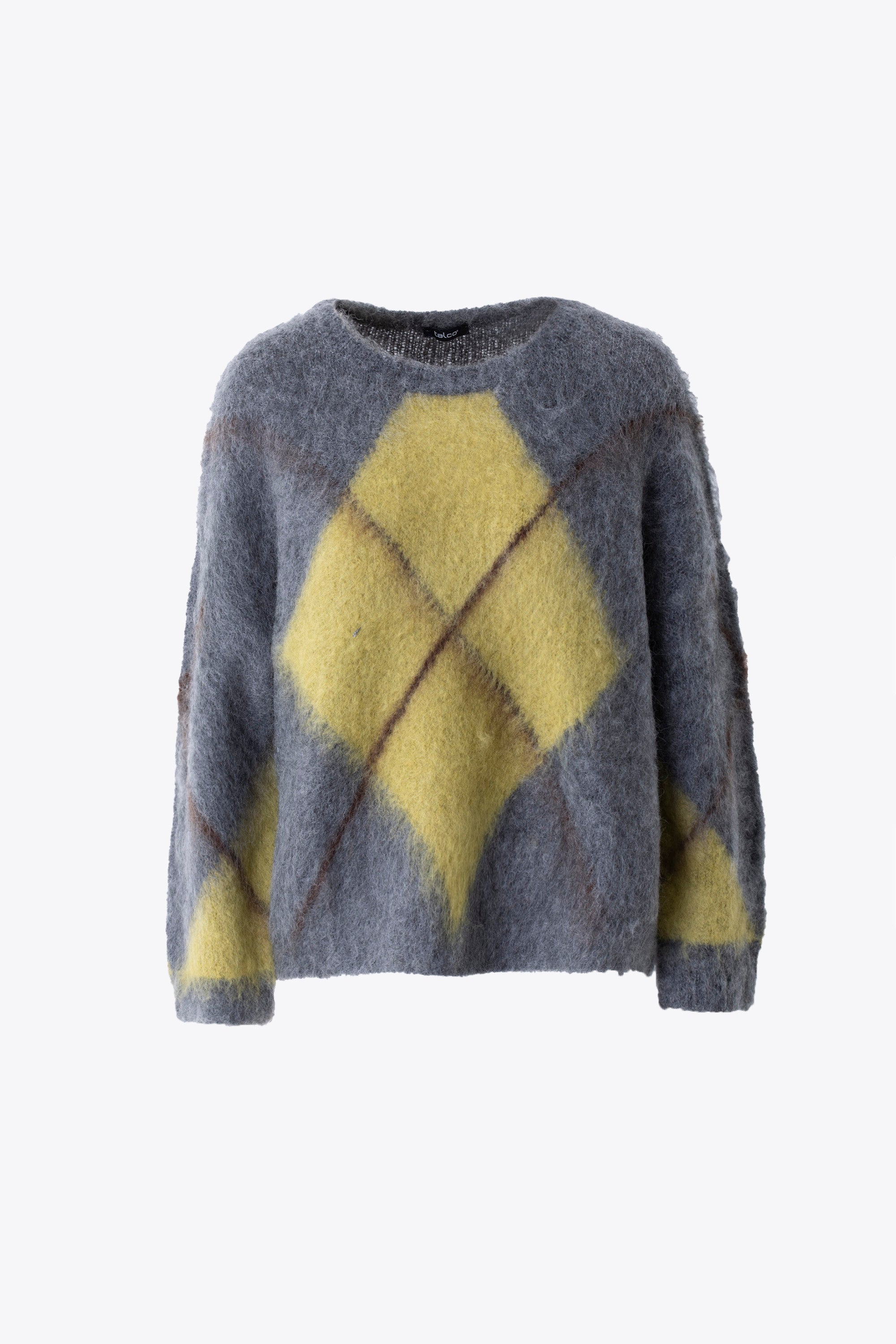 Pullover in misto mohair a quadri - FW26