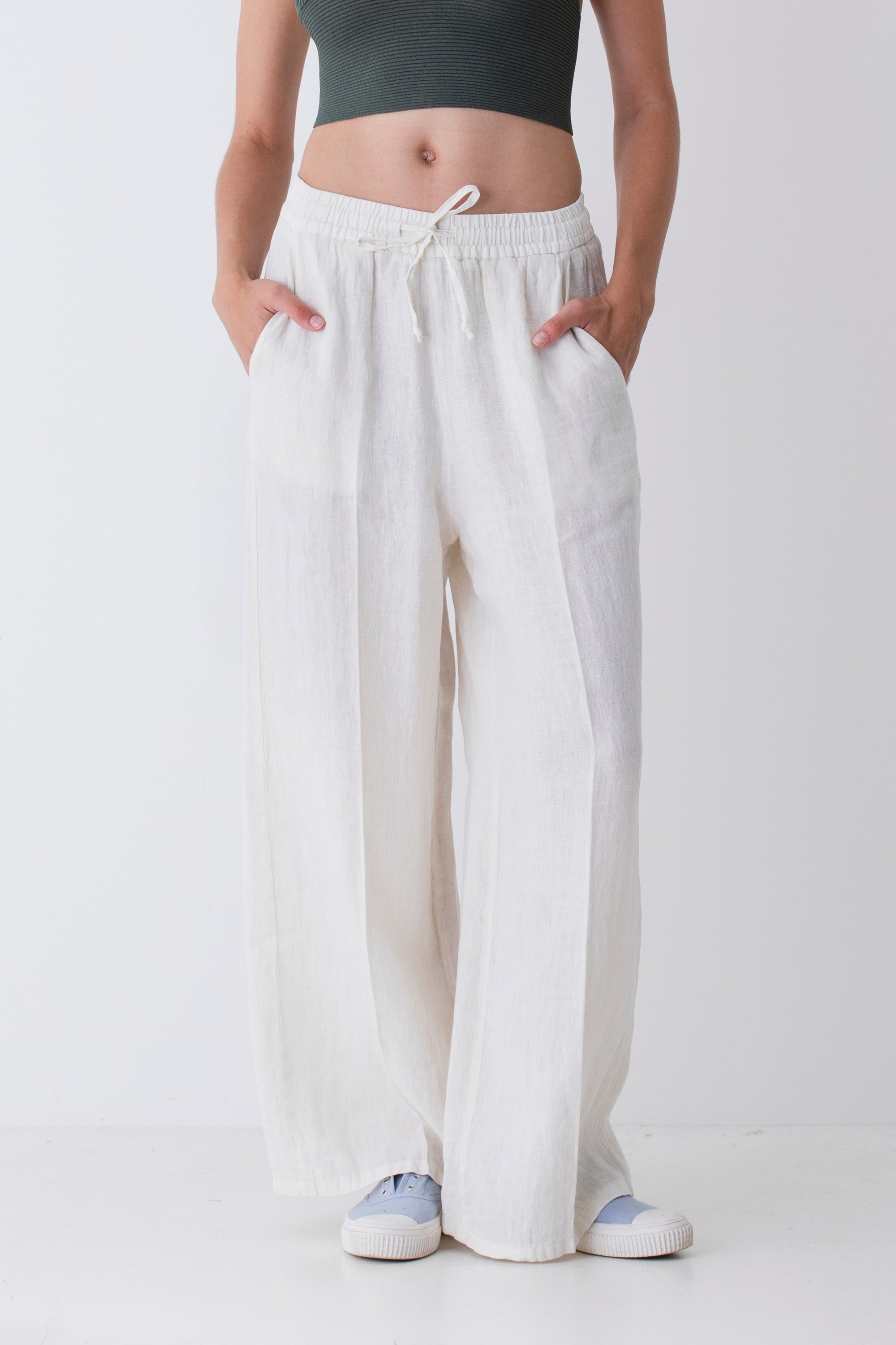 Pantalone palazzo in puro lino - PE25