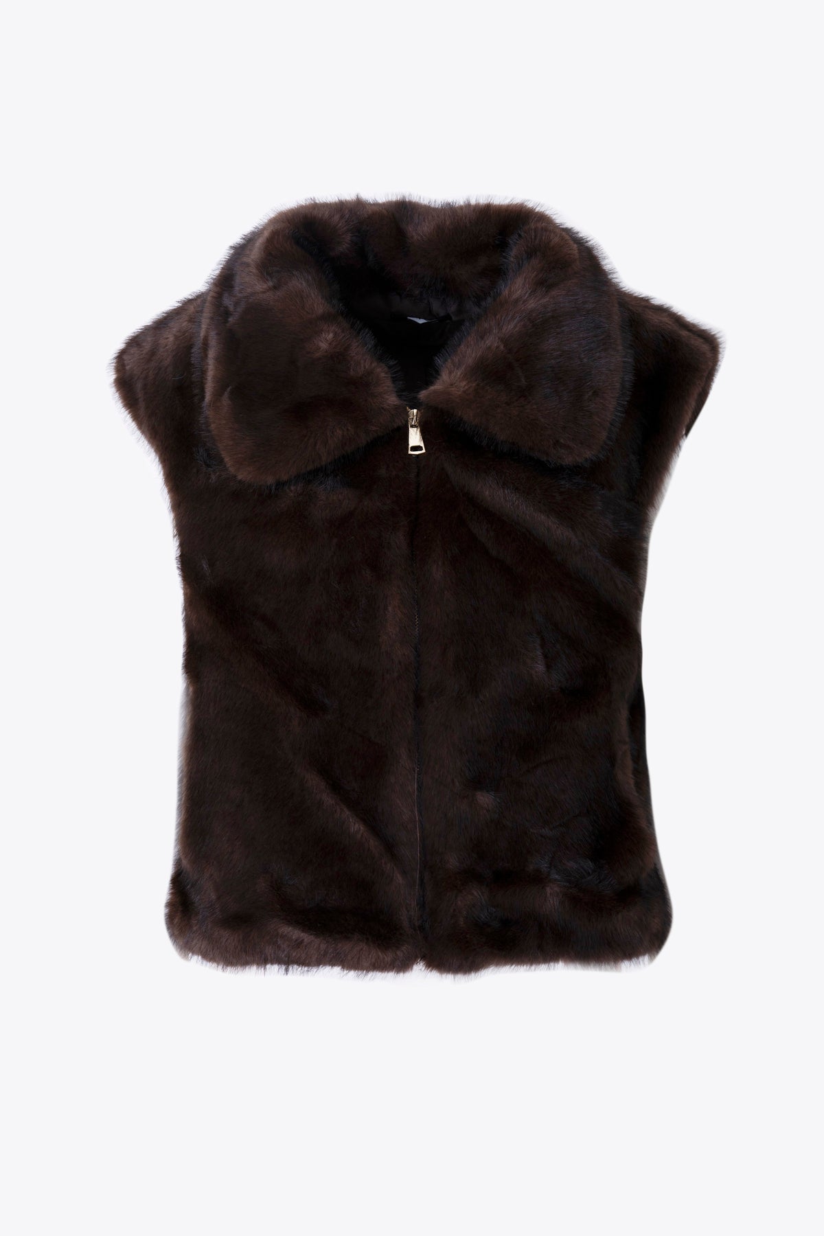 Gilet con cerniera in ecopelliccia - FW27