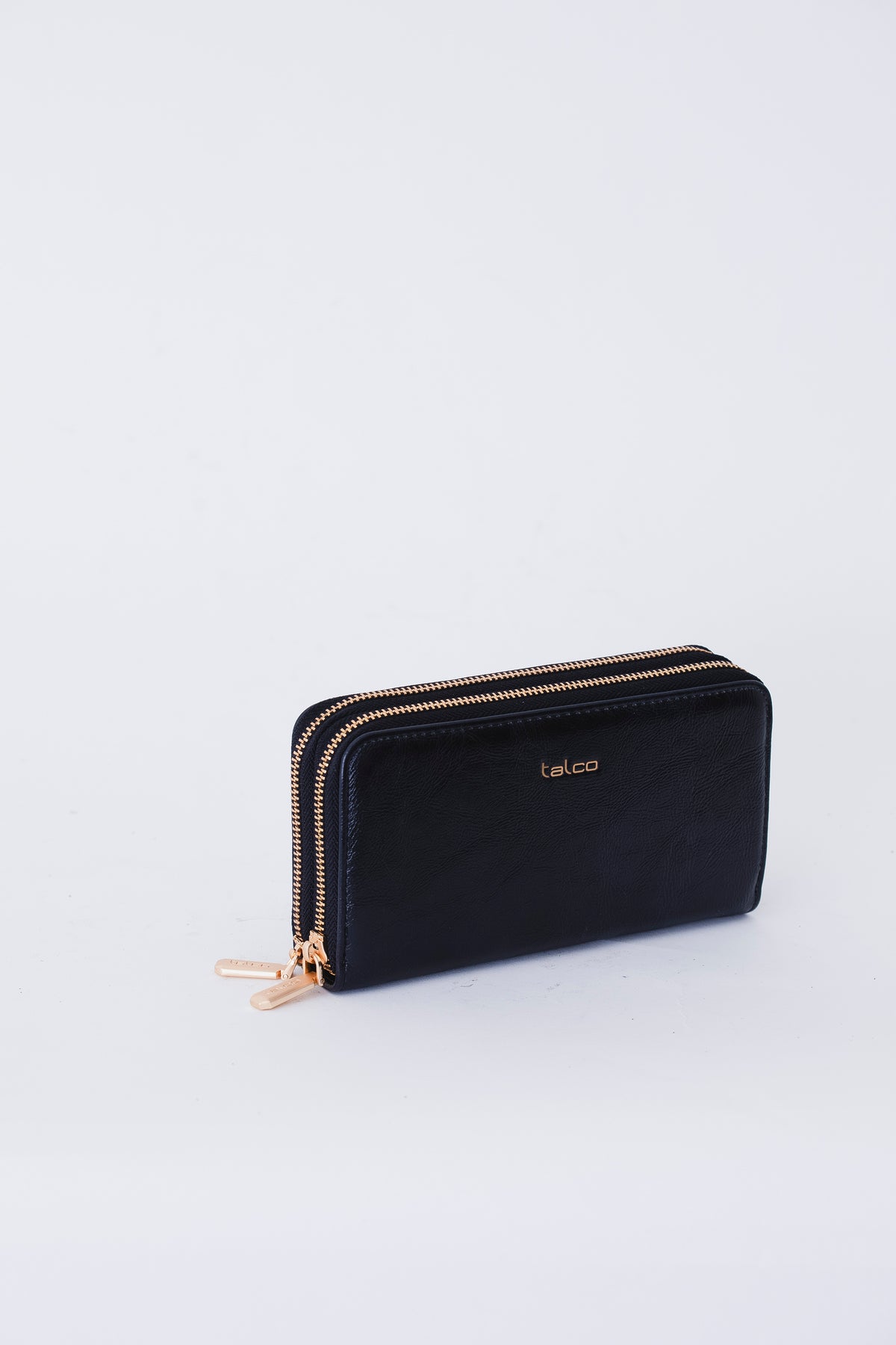 Portafoglio in similpelle effetto vintage doppia zip - FW27