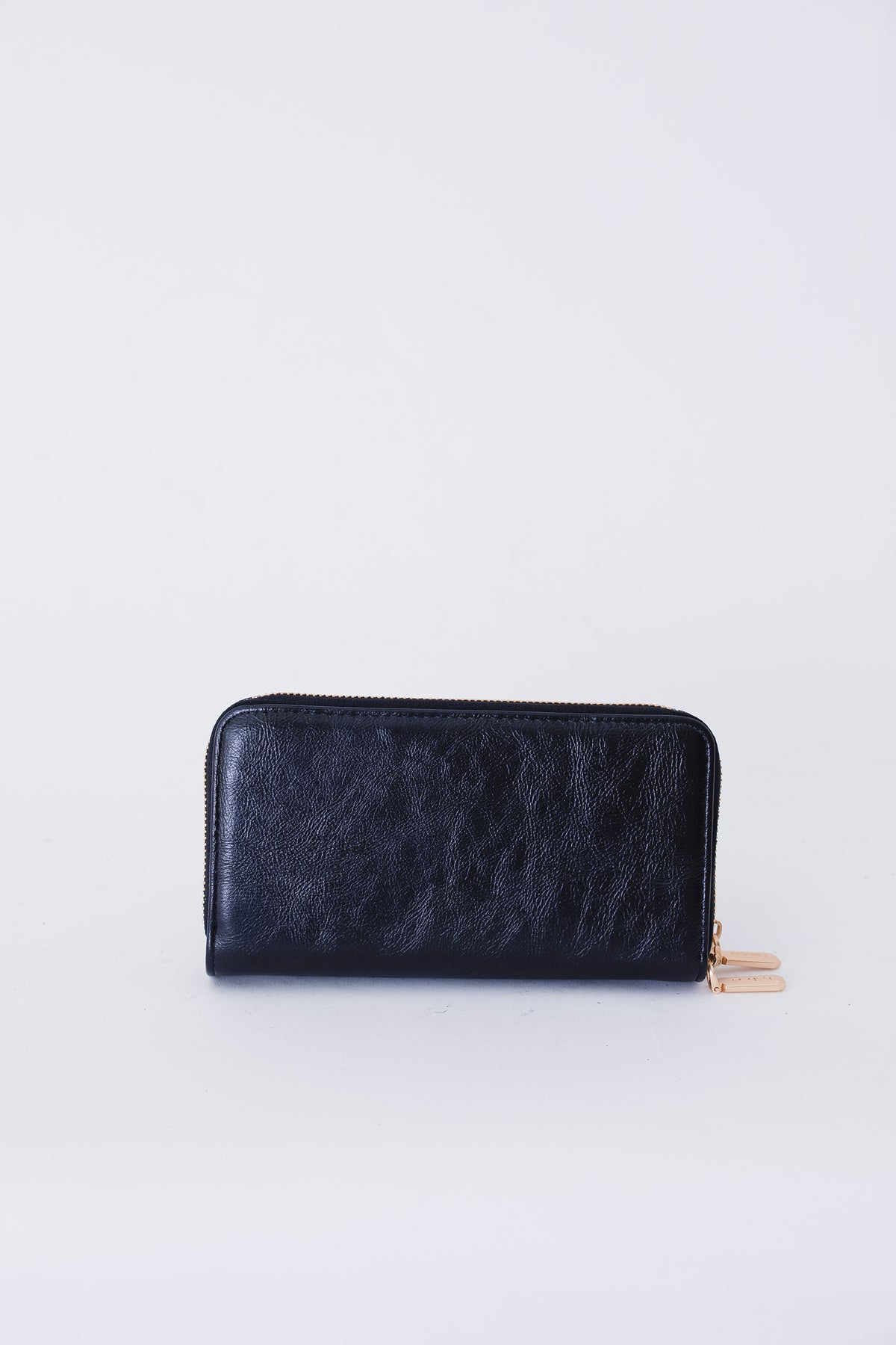 Portafoglio in similpelle effetto vintage doppia zip - FW27