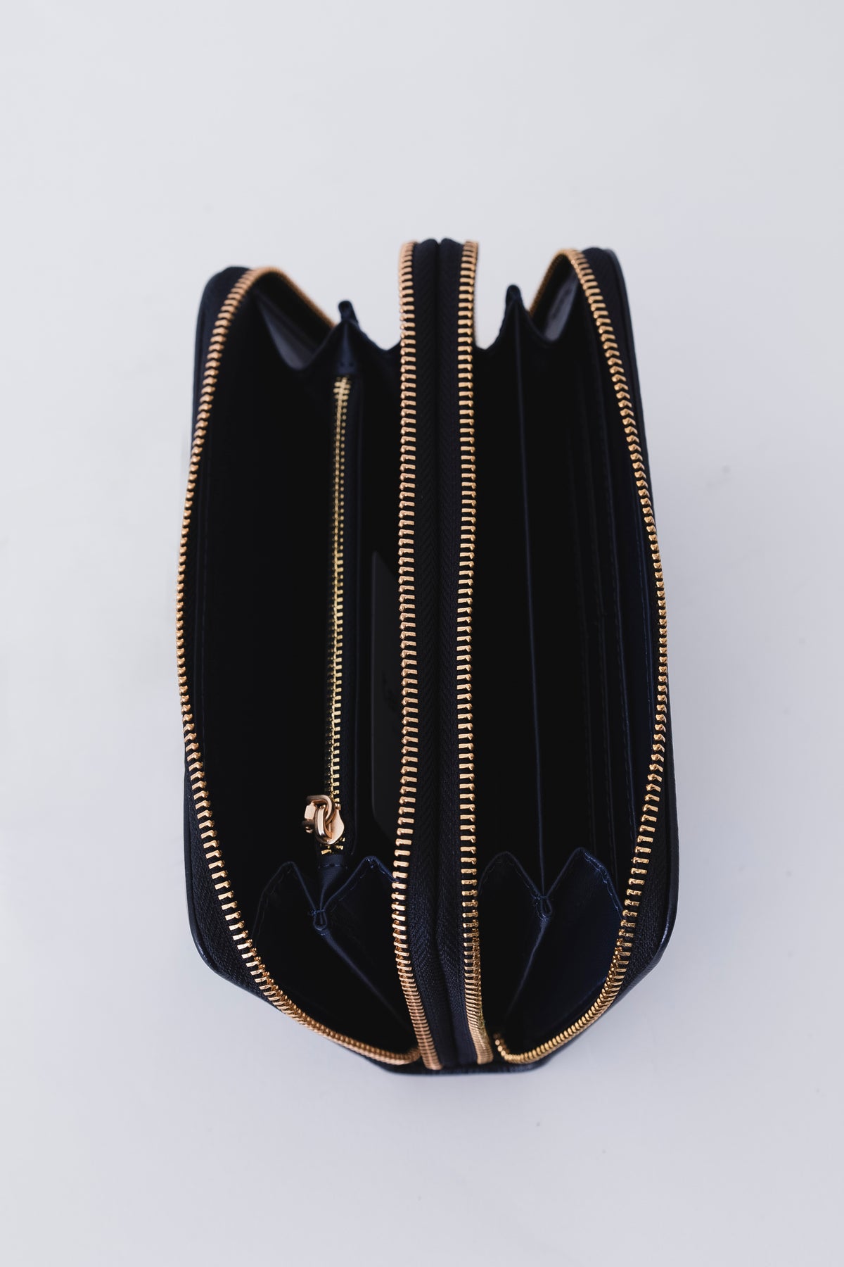 Portafoglio in similpelle effetto vintage doppia zip - FW27