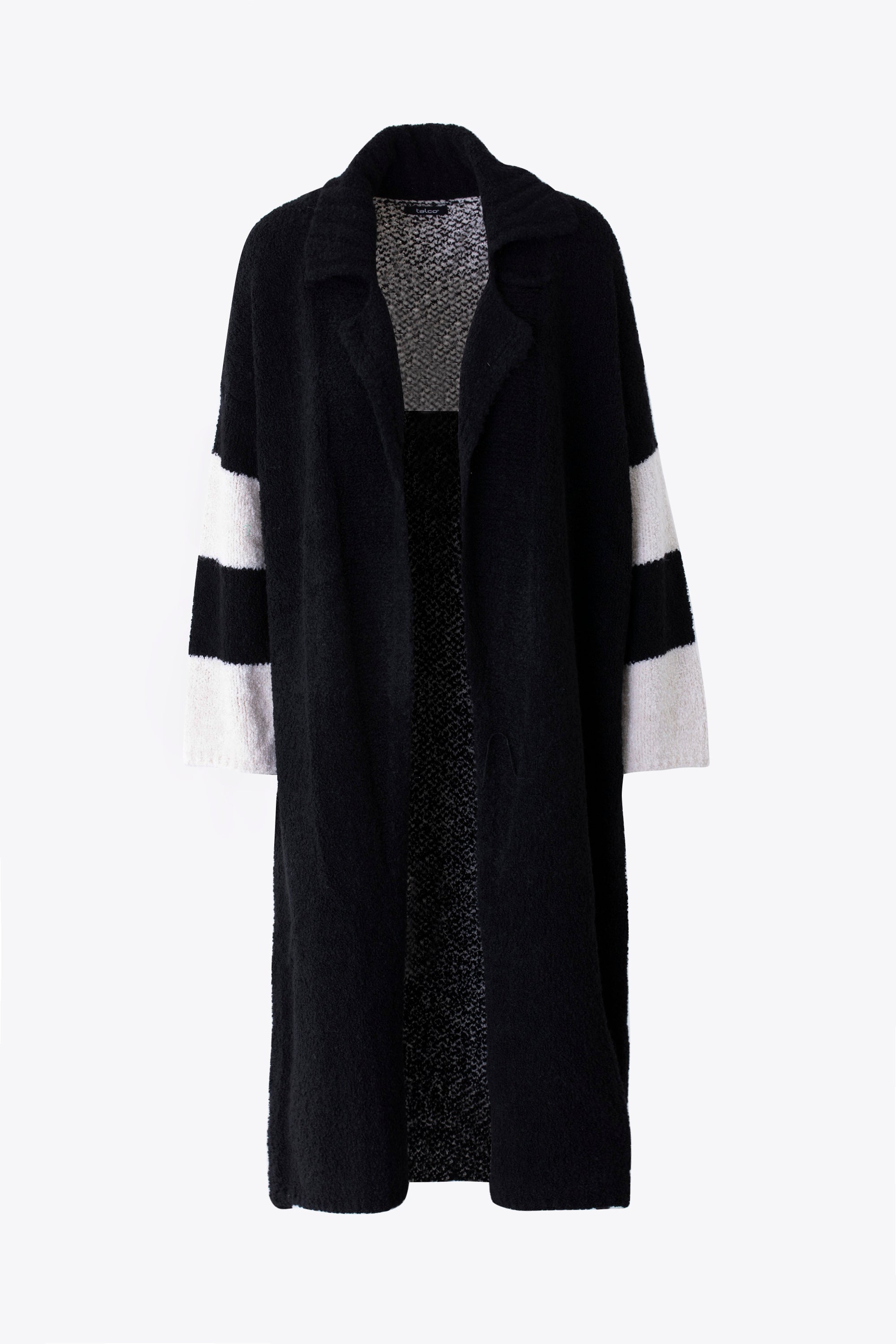 Cappotto lungo in maglia disegno pois - FW26