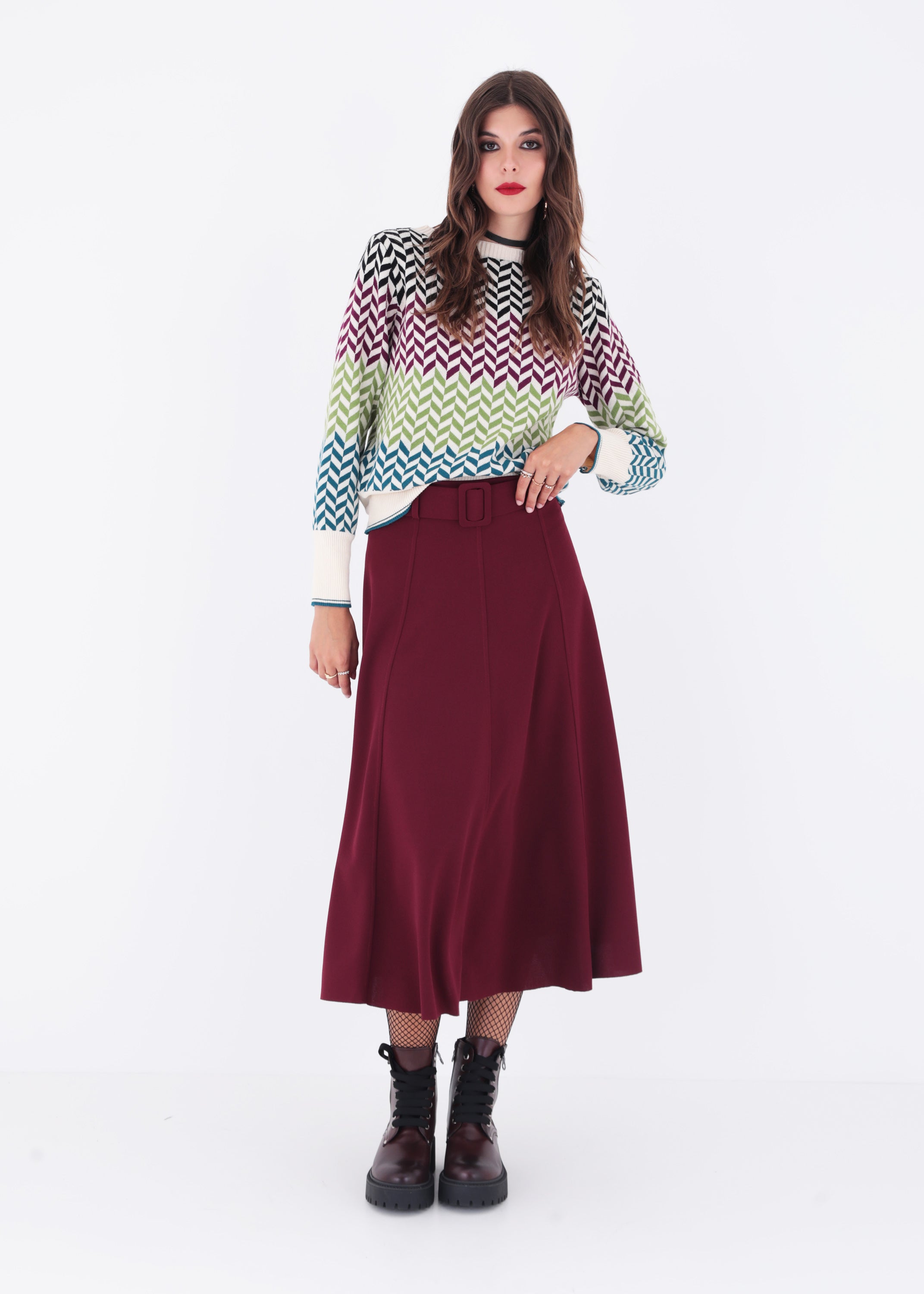Gonna a ruota in scuba crepe - FW23