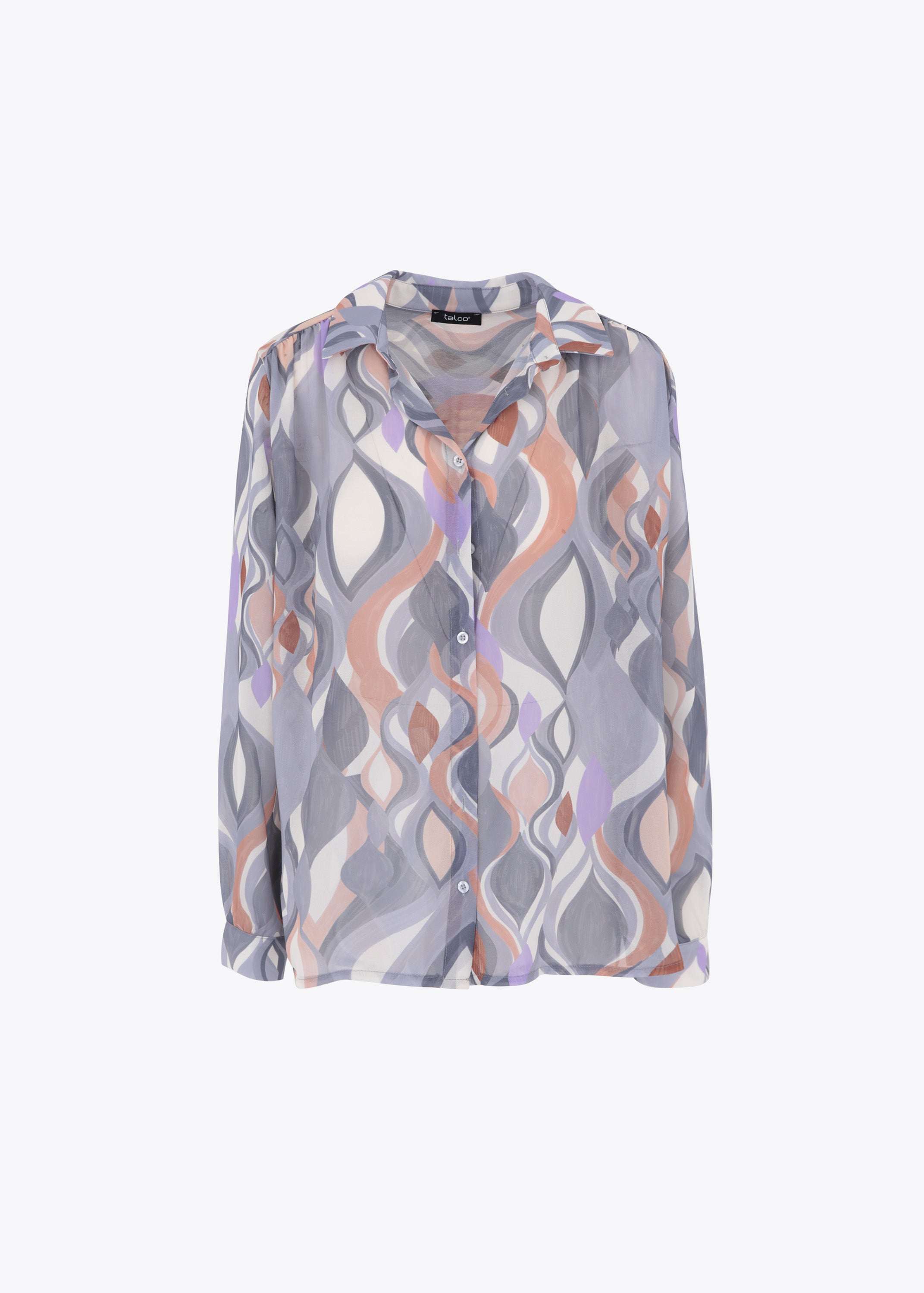 Camicia in georgette fantasia geometrica - PE24