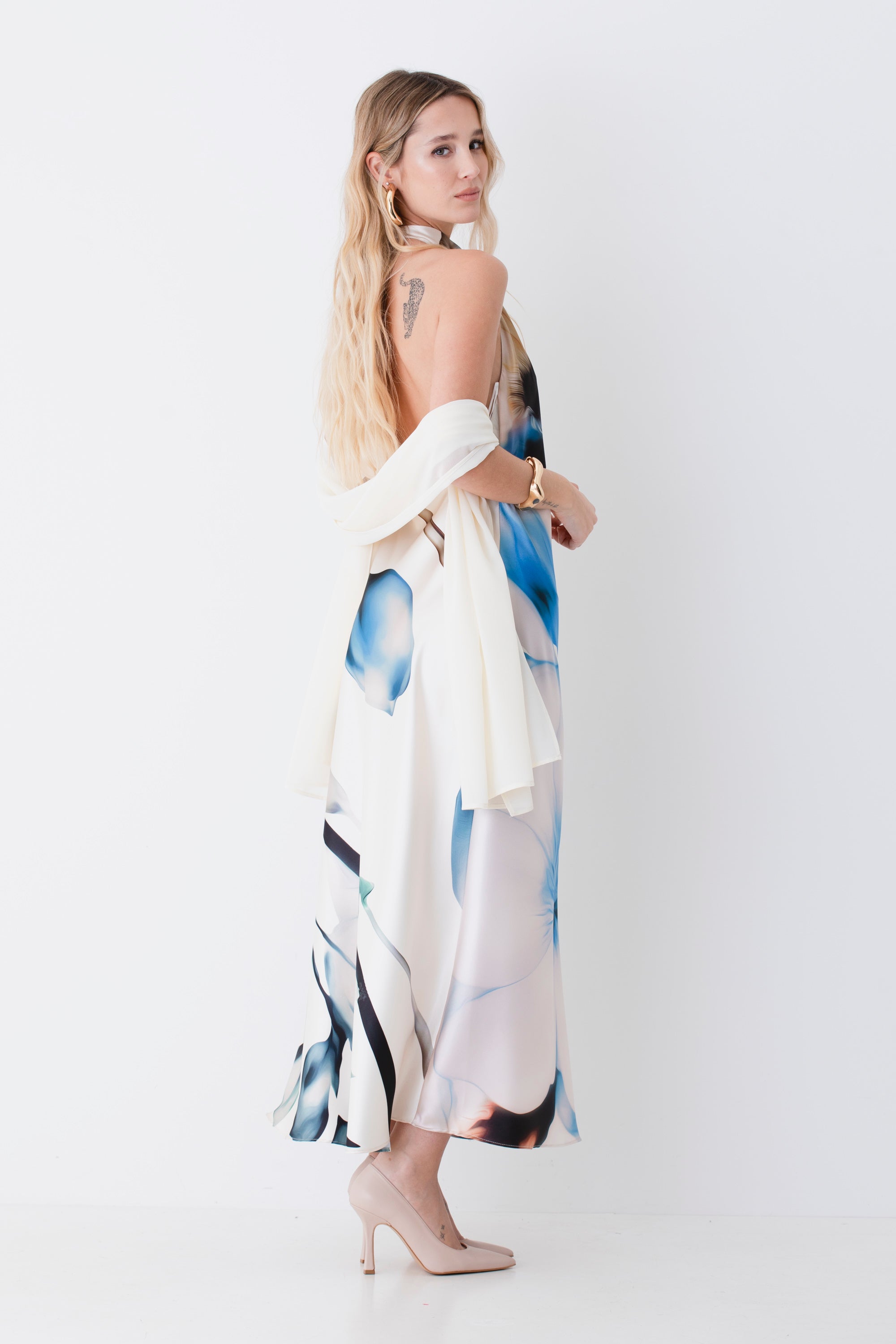 Twinset Abito donna in lino - Floreale-Pastello Twinset Abito donna in lino - Floreale-Pastello