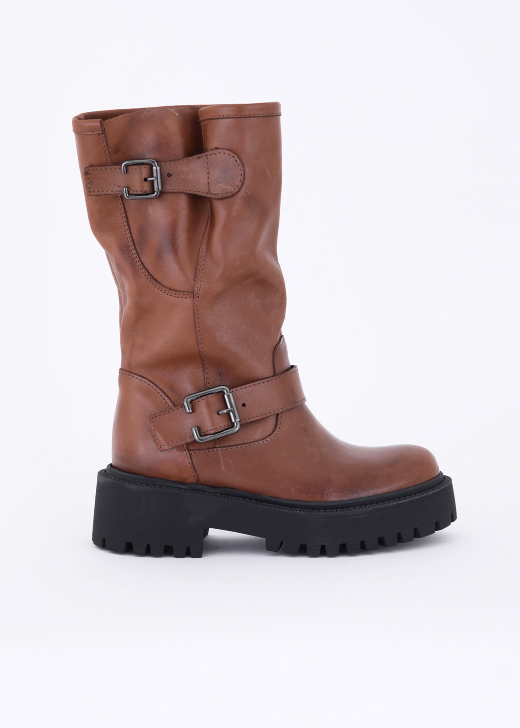 Stivali biker in pelle - FW23