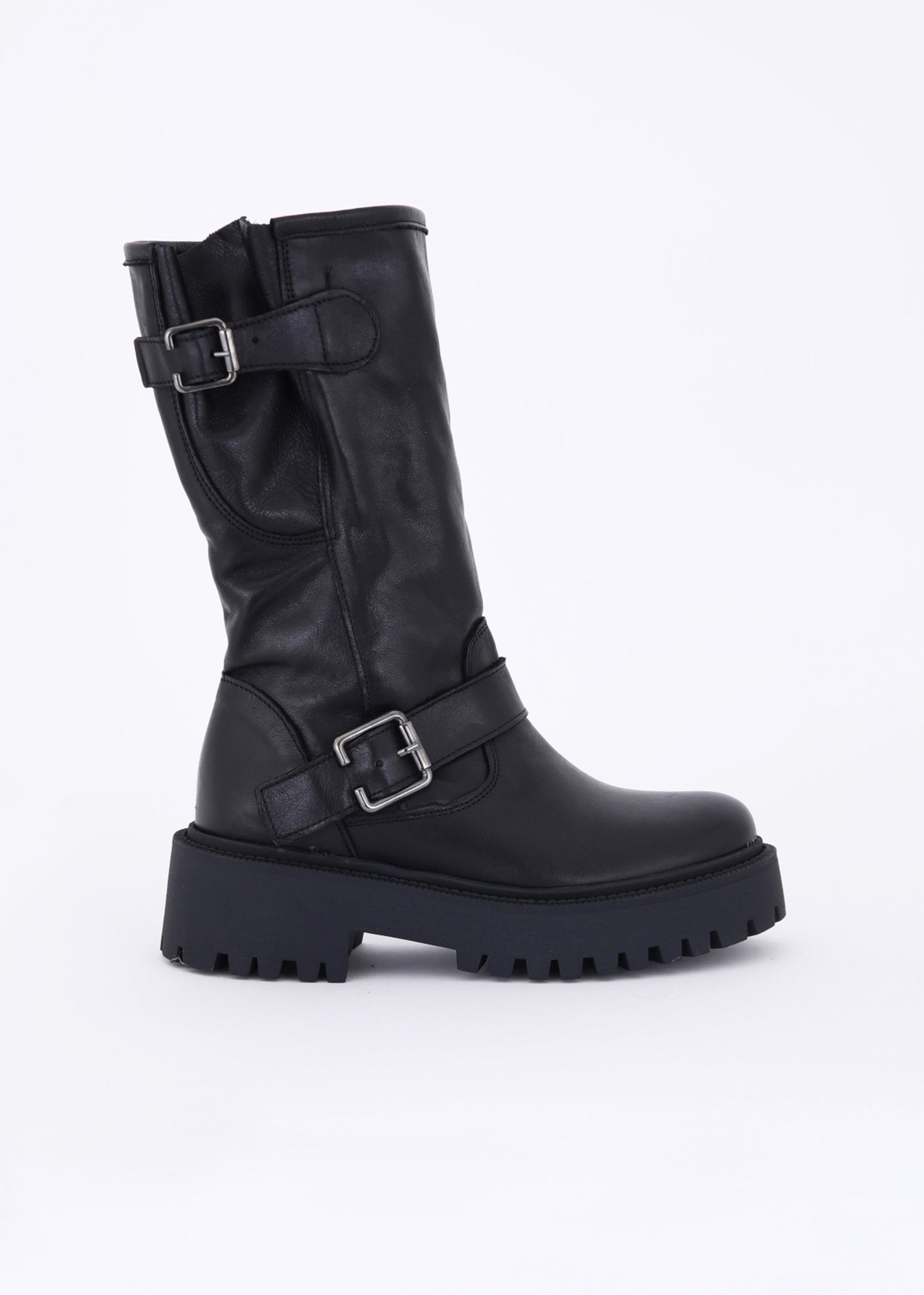 Stivali biker in pelle - FW23